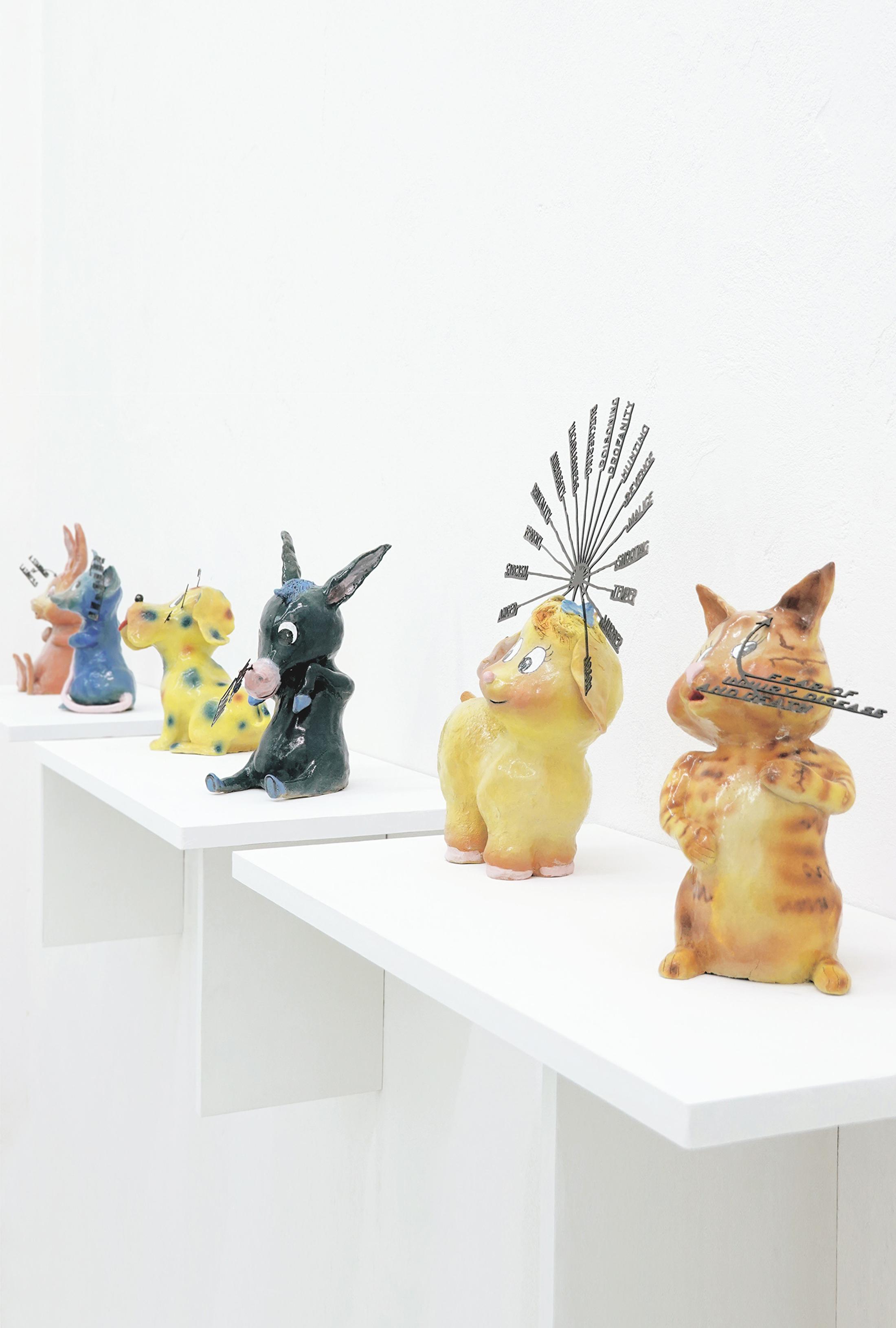 Exhibition View Rosa Aiello and Cassidy Toner Duo Show «How to Win Friends, and Influence People» at Sgomento, Zurich, 2021 / Photo: SZ / Courtesy: the artists and Sgomento