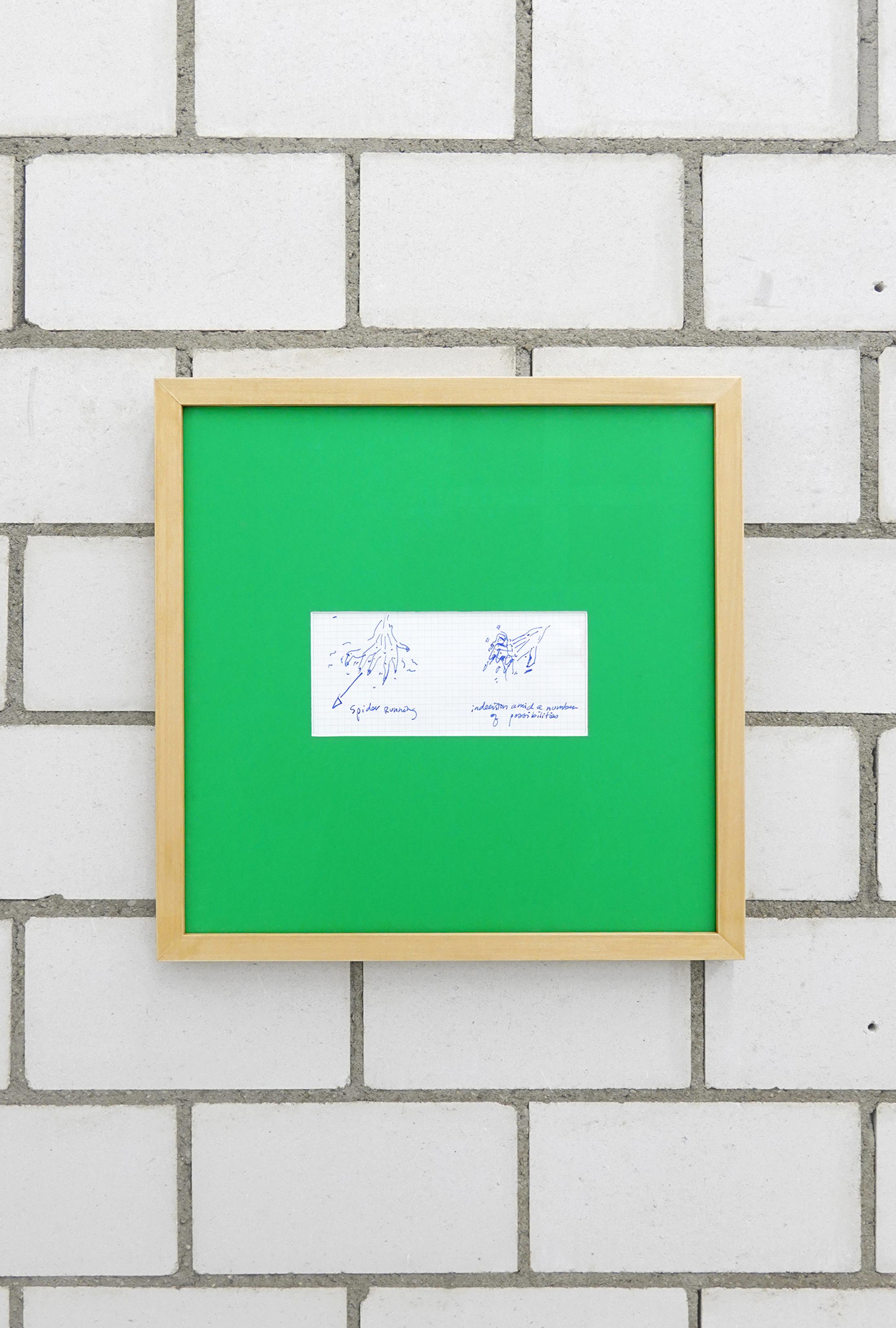 Exhibition View Rosa Aiello and Cassidy Toner Duo Show «How to Win Friends, and Influence People; view on Rosa Aiello, Spider, 2021» at Sgomento, Zurich, 2021 / Photo: SZ / Courtesy: the artists and Sgomento