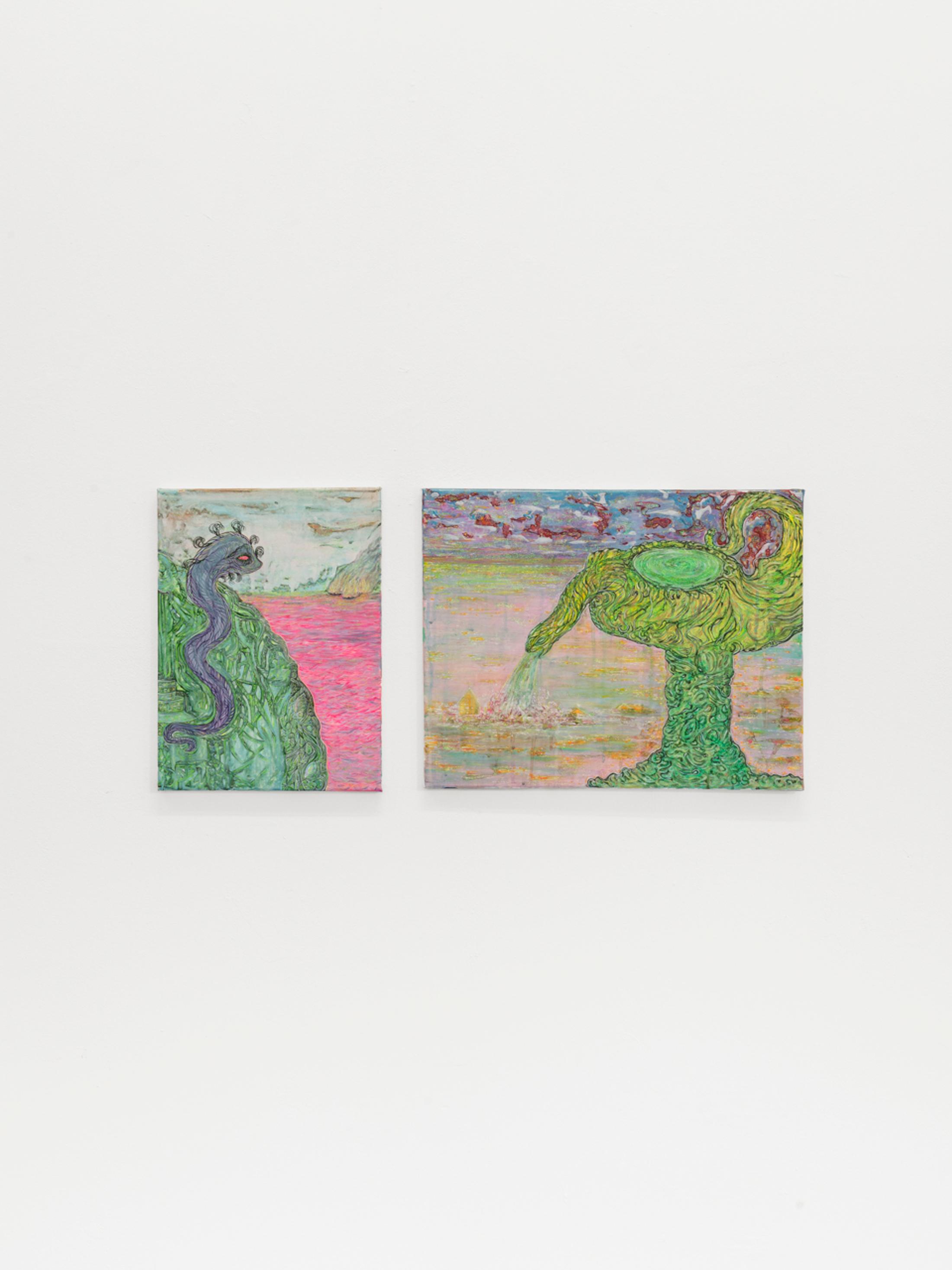 Exhibition View Group Show «Rosaspina; view on Rada Koželj, Dal nascondiglio, 2022» at La rada, Locarno, 2022 / Photo: Riccardo Giancola / Courtesy: the artists and La rada