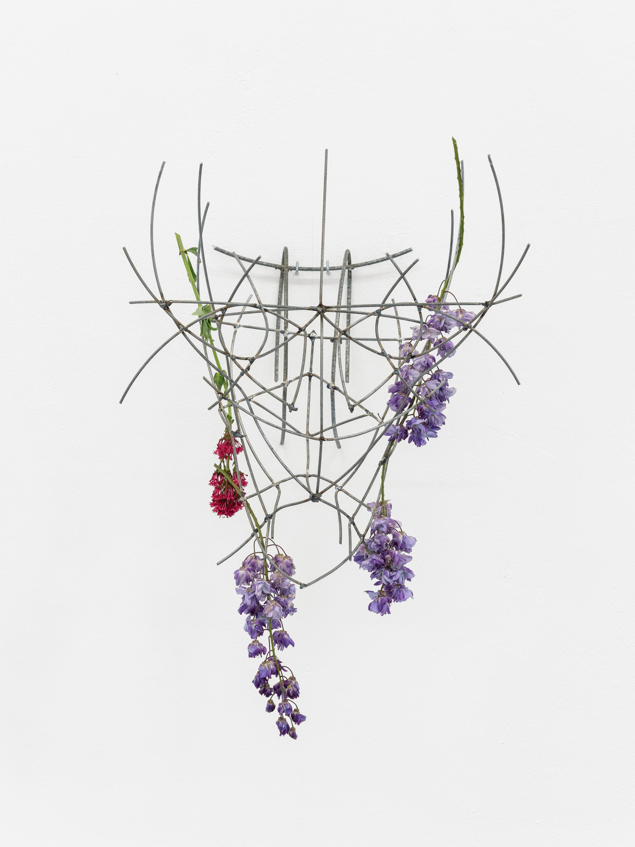 Exhibition View Group Show «Rosaspina; view on Jacopo Belloni, Mascherone II, 2022» at La rada, Locarno, 2022 / Photo: Riccardo Giancola / Courtesy: the artists and La rada