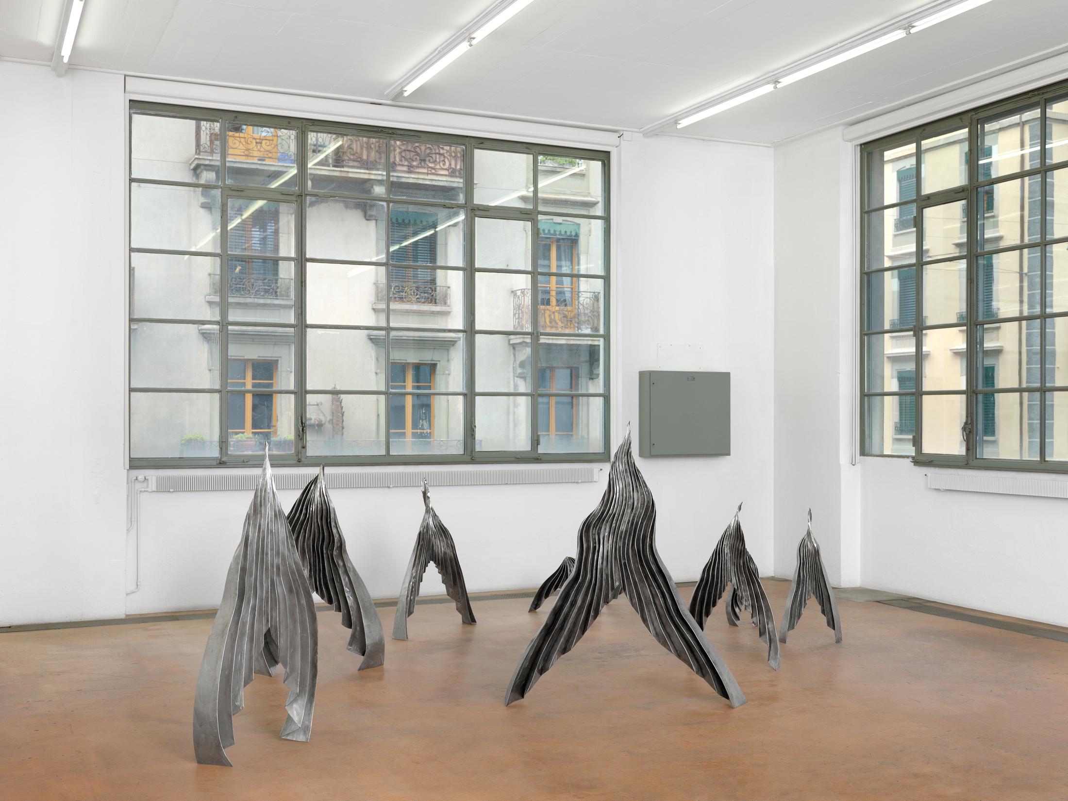 Exhibition View Rosemarie Castoro Soloshow «Time = space between appointment and meeting» at MAMCO, Geneva, 2019 / Photo: Annik Wetter / Courtesy: the artist and MAMCO