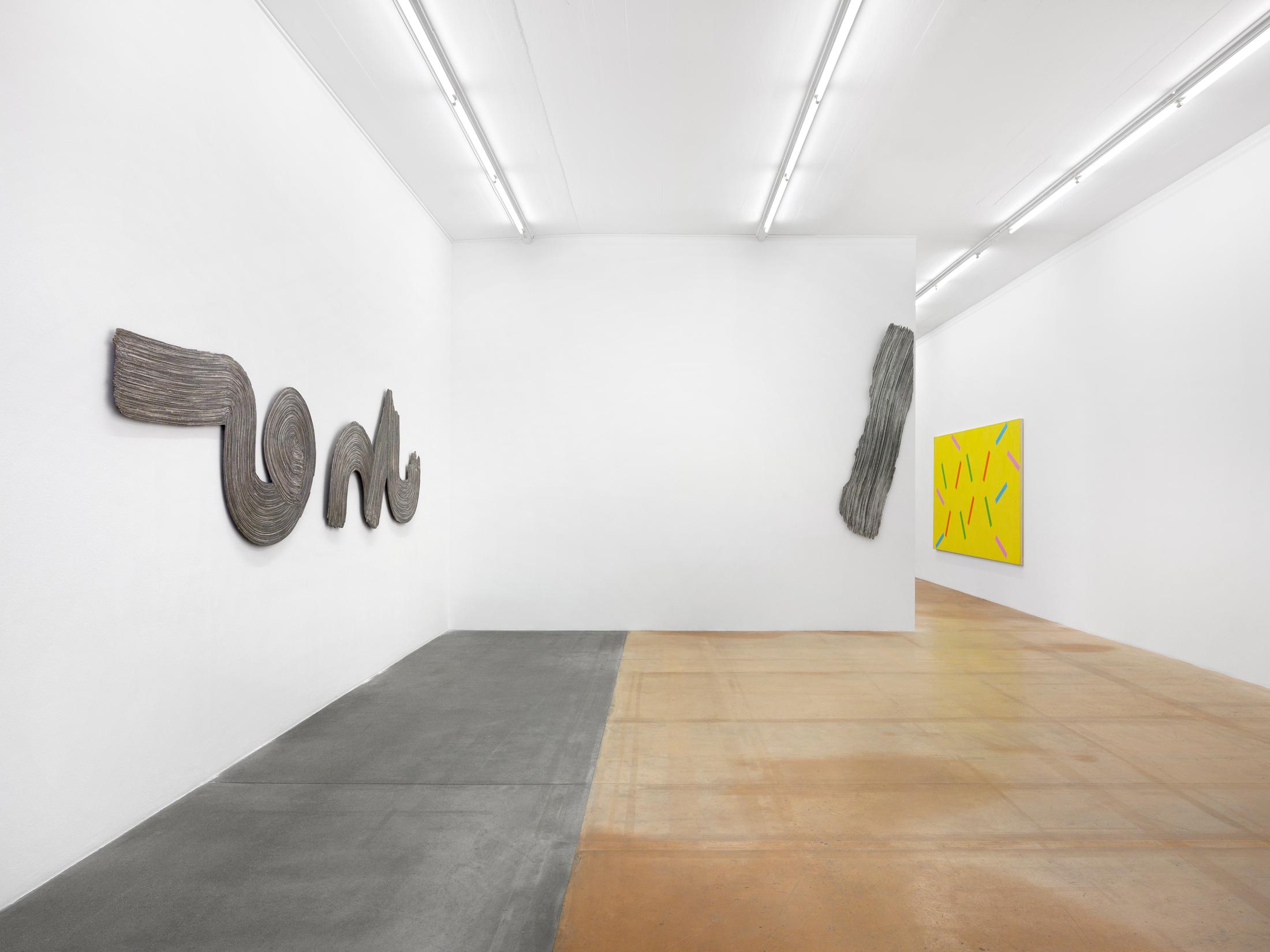 Exhibition View Rosemarie Castoro Soloshow «Time = space between appointment and meeting» at MAMCO, Geneva, 2019 / Photo: Annik Wetter / Courtesy: the artist and MAMCO