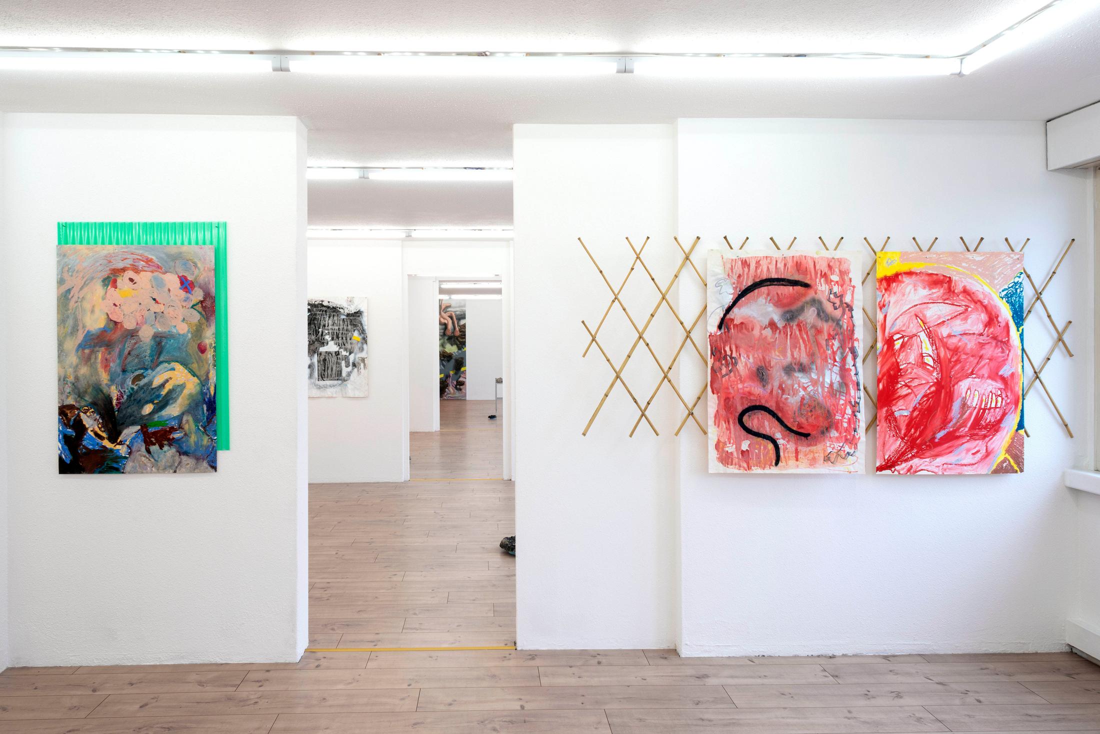 Exhibition View Ruven Stettler and Kevin Aeschbacher Groupshow «Module für Ordnung» at HAMLET, Oerlikon, Zurich, 2019 / Photo: Flavio Karrer / Courtesy: the artist and HAMLET