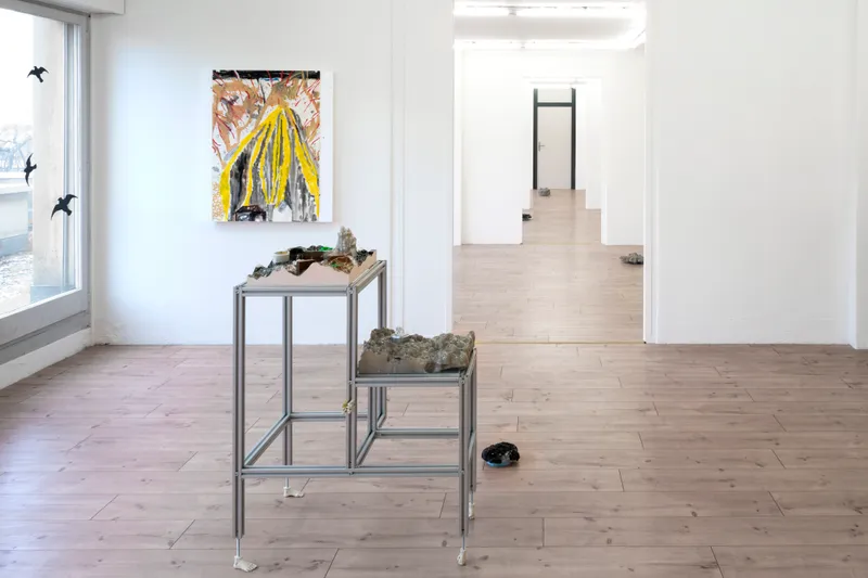 Exhibition View Ruven Stettler and Kevin Aeschbacher Groupshow «Module für Ordnung» at HAMLET, Oerlikon, Zurich, 2019 / Photo: Flavio Karrer / Courtesy: the artist and HAMLET