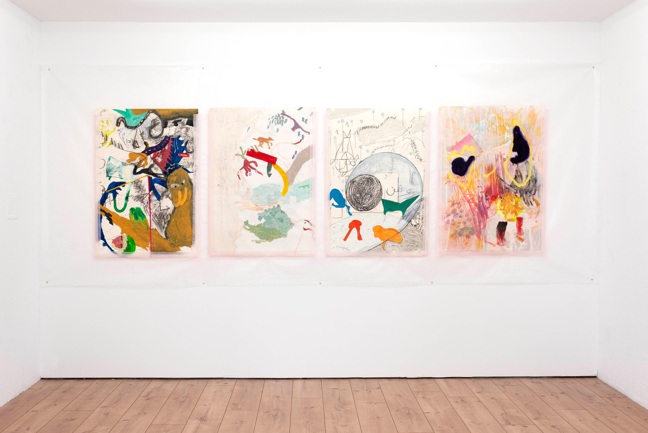 Exhibition View Ruven Stettler and Kevin Aeschbacher Groupshow «Module für Ordnung» at HAMLET, Oerlikon, Zurich, 2019 / Photo: Flavio Karrer / Courtesy: the artist and HAMLET