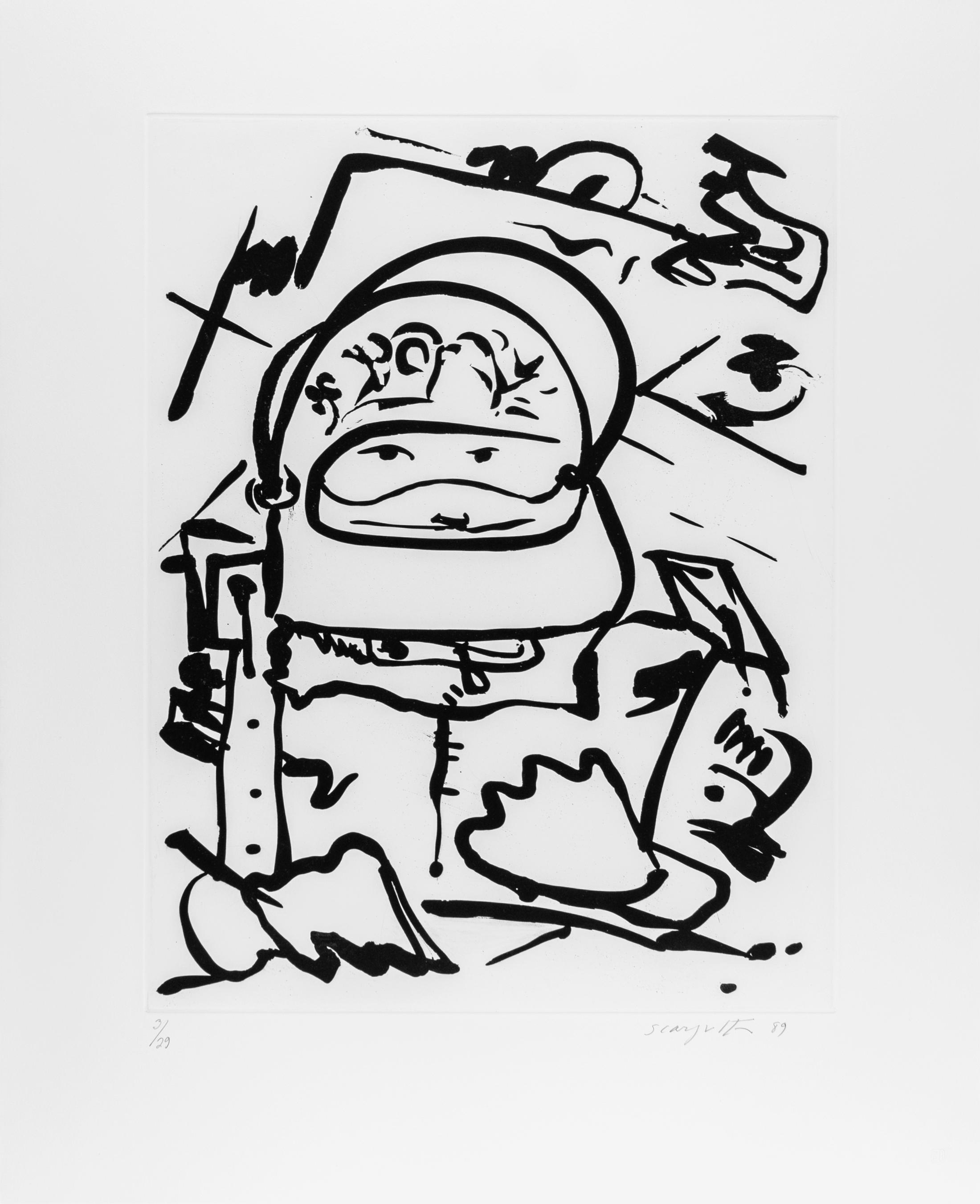 Exhibition View Salvatore Scarpitta and Panamarenko «Dream Maschines; view on Salvatore Scarpitta, KARS, 1989» at Fundaziun Not Vital, Ardez and Castle Tarasp, 2019 / Courtesy: Baron Boisanté Editions, New York and Fundaziun Not Vital