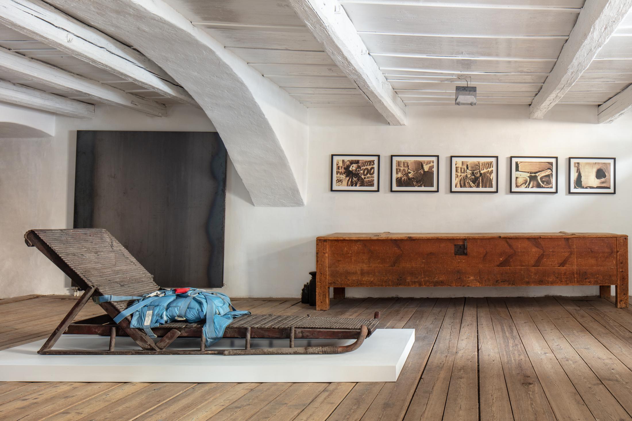 Exhibition View Salvatore Scarpitta and Panamarenko «Dream Maschines» at Fundaziun Not Vital, Ardez and Castle Tarasp, 2019 / Courtesy: Fundaziun Not Vital