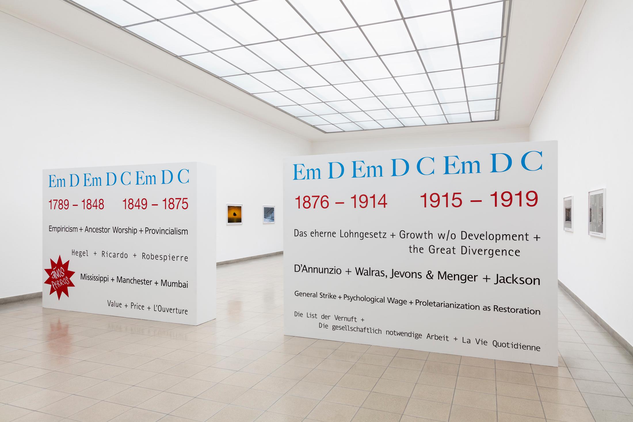 Exhibition View Sam Pulitzer Soloshow «The Premise of a Better Life» at Kunsthaus Glarus, Glarus, 2019 / Photo: Gunnar Meier / Courtesy: the artist and Kunsthaus Glarus