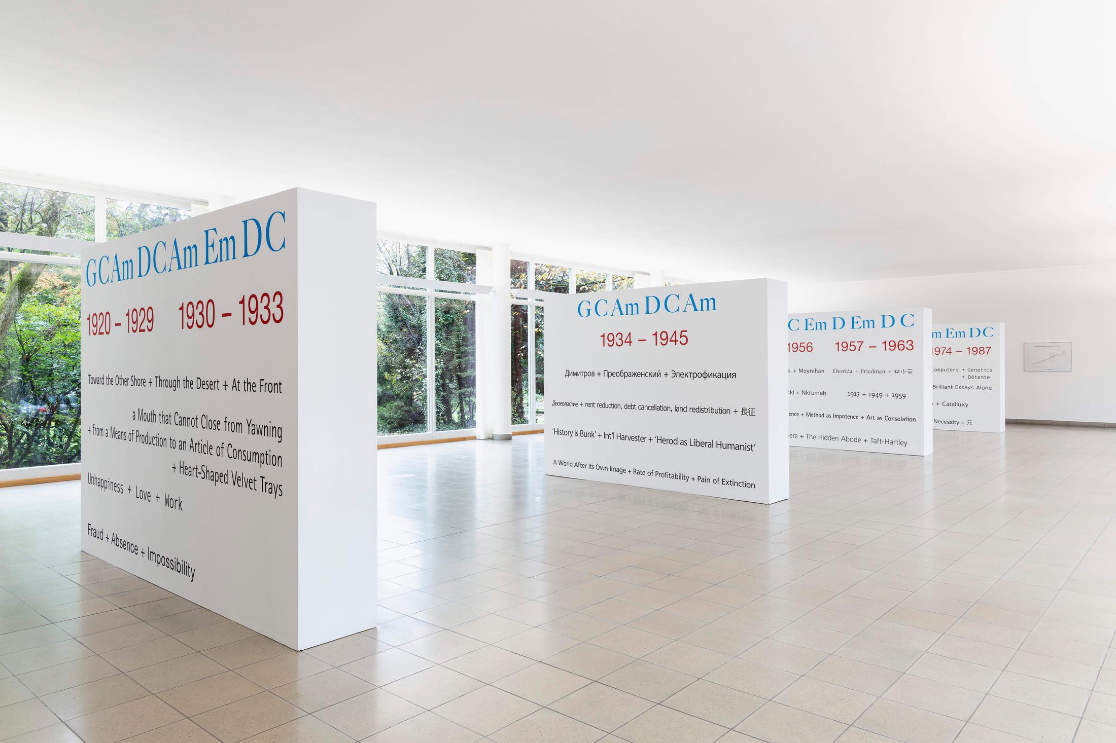 Exhibition View Sam Pulitzer Soloshow «The Premise of a Better Life» at Kunsthaus Glarus, Glarus, 2019 / Photo: Gunnar Meier / Courtesy: the artist and Kunsthaus Glarus