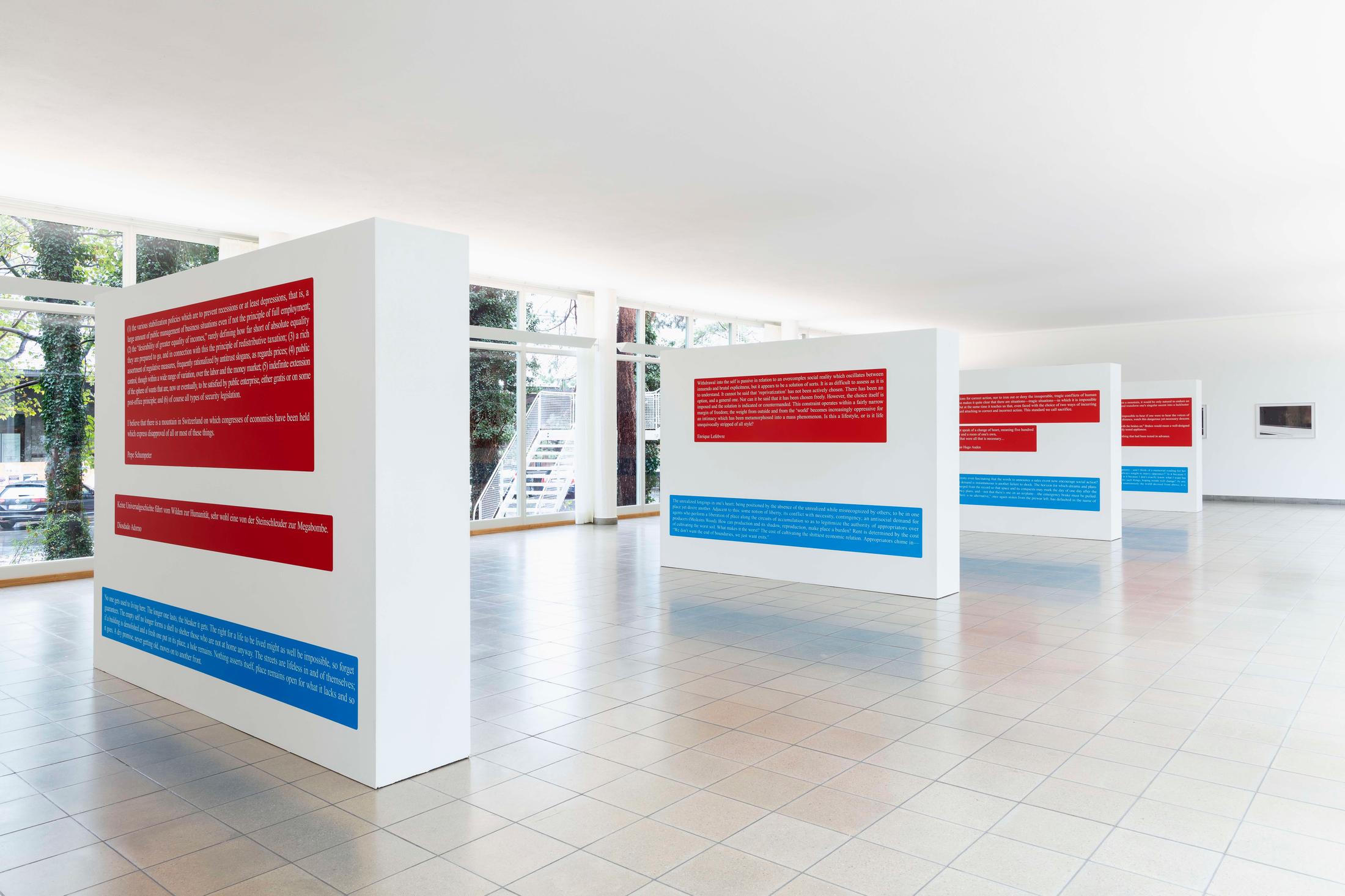 Exhibition View Sam Pulitzer Soloshow «The Premise of a Better Life» at Kunsthaus Glarus, Glarus, 2019 / Photo: Gunnar Meier / Courtesy: the artist and Kunsthaus Glarus