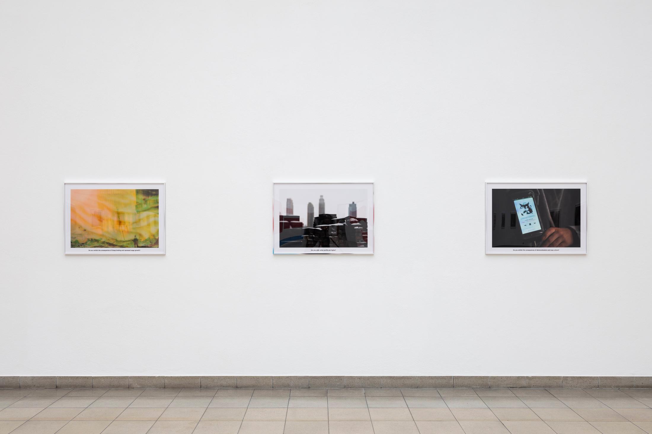 Exhibition View Sam Pulitzer Soloshow «The Premise of a Better Life» at Kunsthaus Glarus, Glarus, 2019 / Photo: Gunnar Meier / Courtesy: the artist and Kunsthaus Glarus