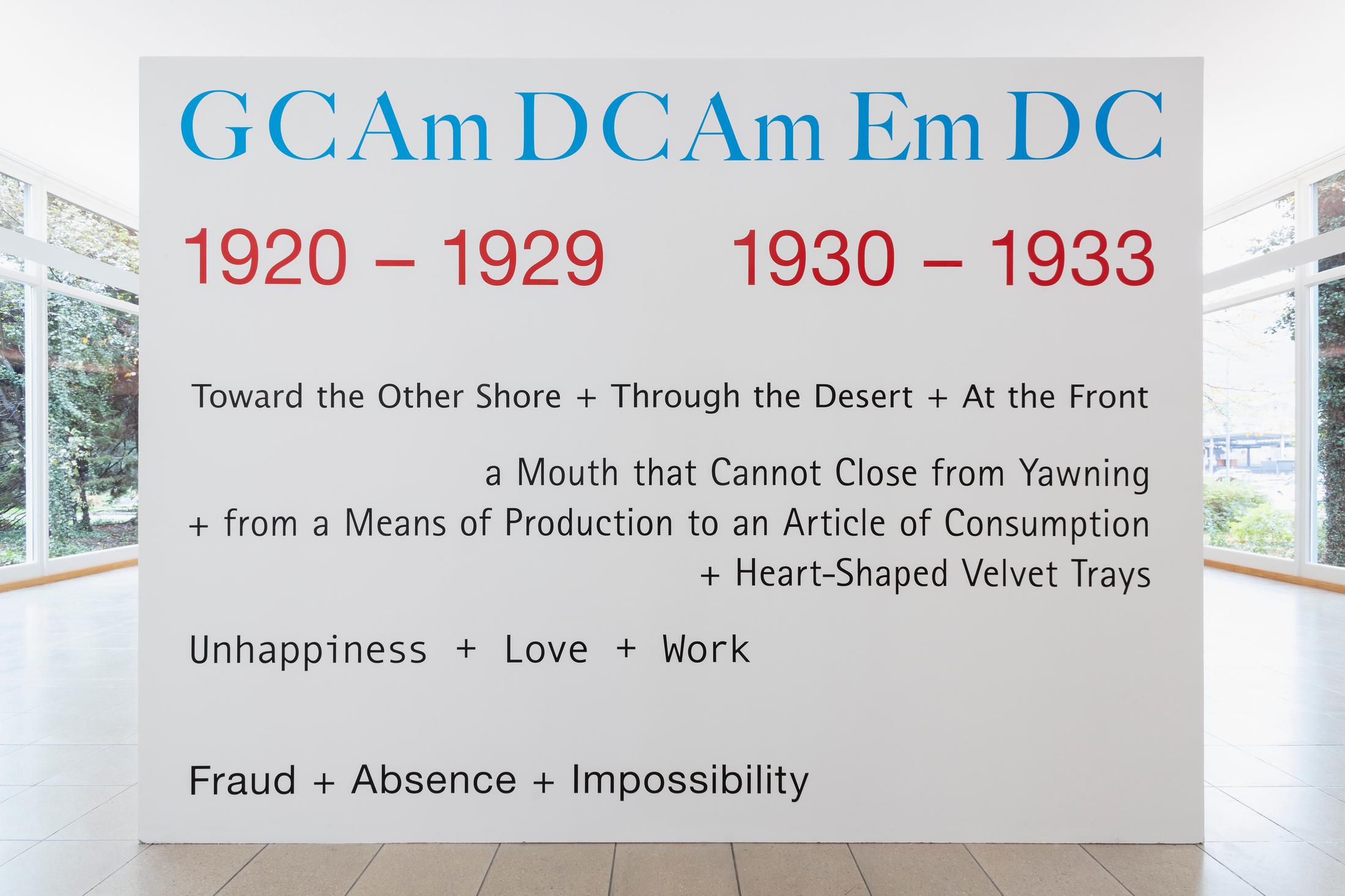 Exhibition View Sam Pulitzer Soloshow «The Premise of a Better Life; view on Años Perros, 2019» at Kunsthaus Glarus, Glarus, 2019 / Photo: Gunnar Meier / Courtesy: the artist and Kunsthaus Glarus