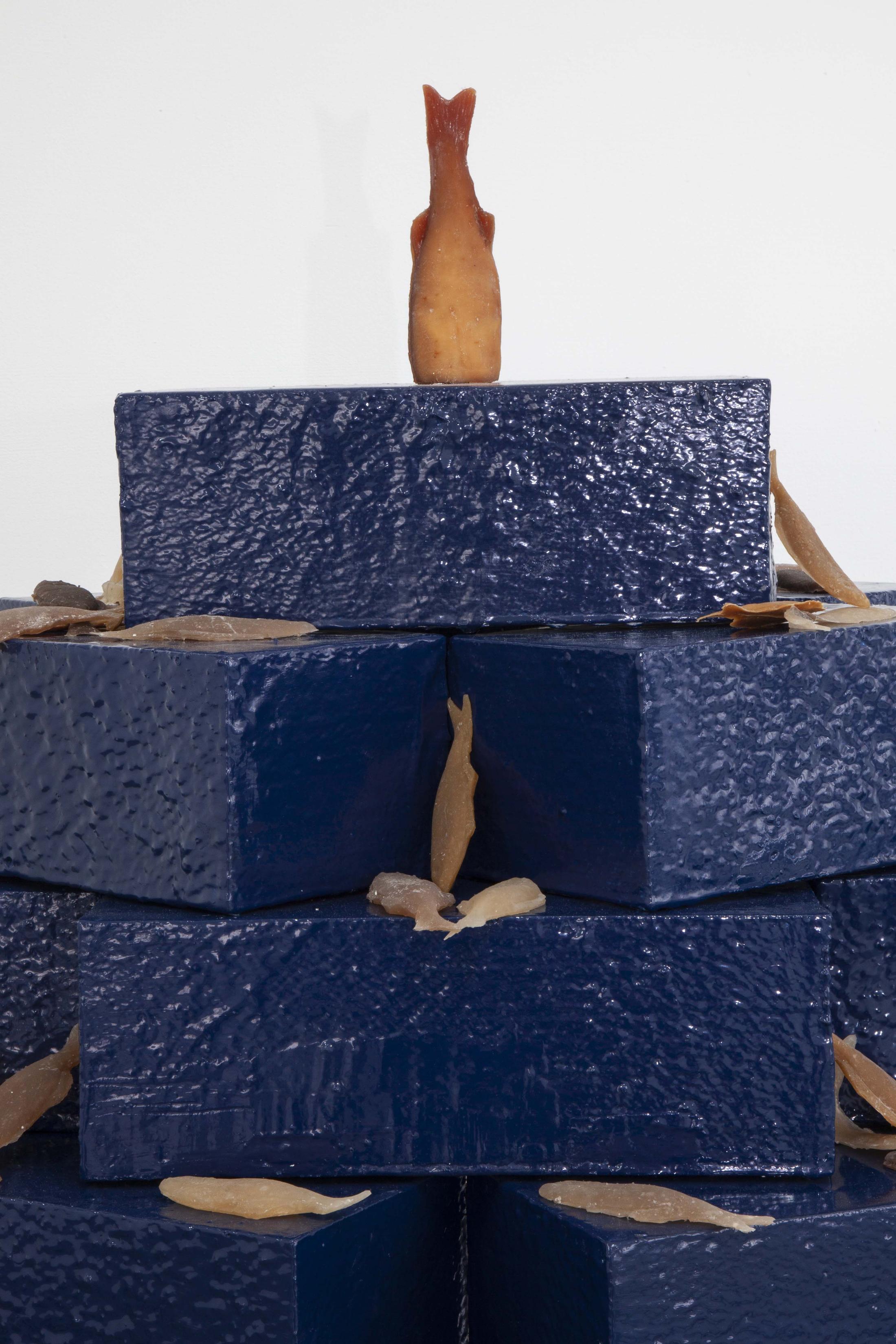 Exhibition View Sara Ravelli Solo Show «The Special Treat; view on Sara Ravelli, Treat #4, Gus, 2021» at Espace 3353, 2021-2022 / Photo: Anastasia Mityukova / Courtesy: the artist and Espace 3353