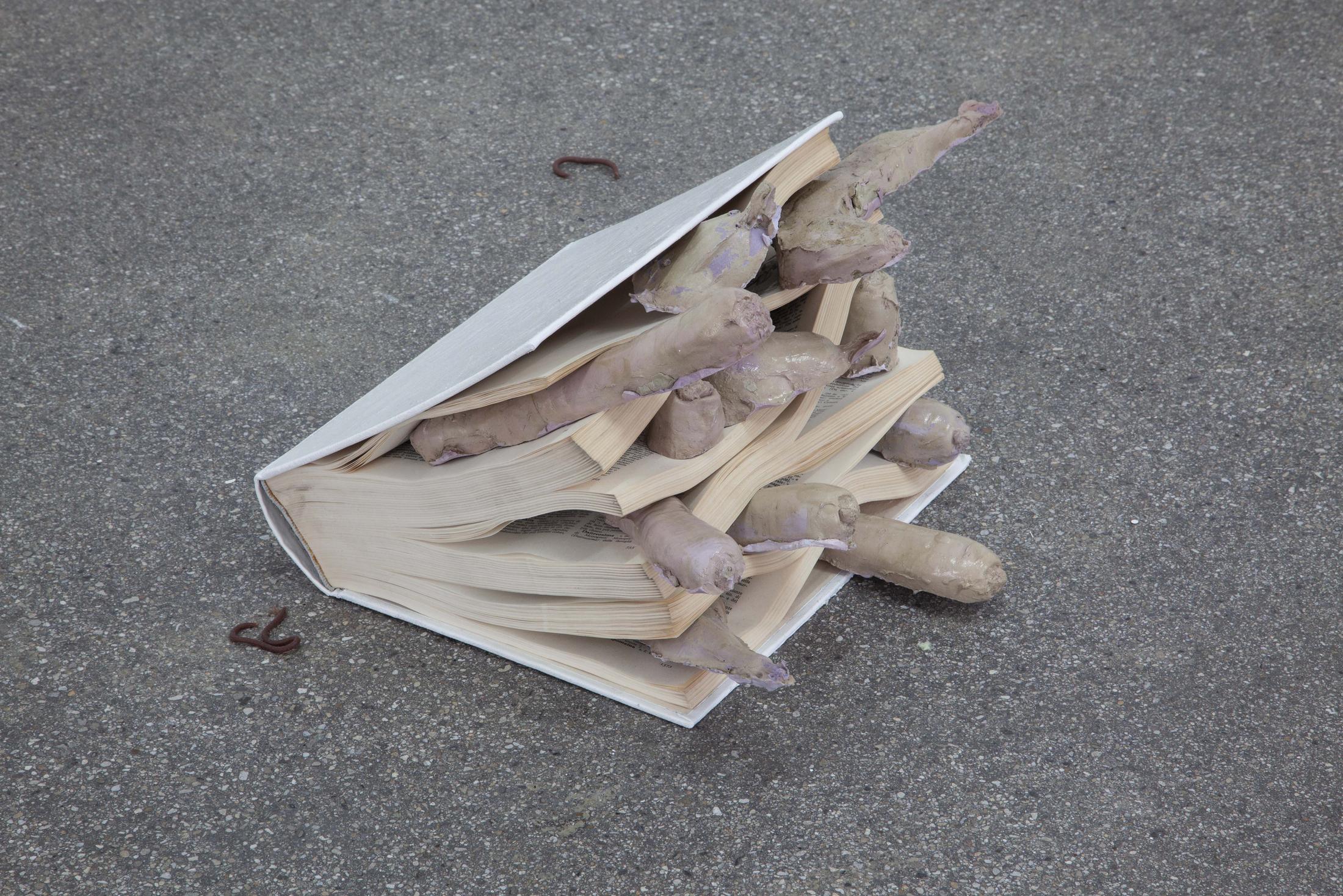 Exhibition View Sara Ravelli Solo Show «The Special Treat; view on Sara Ravelli, Treat #3, Playtime, 2021» at Espace 3353, 2021-2022 / Photo: Anastasia Mityukova / Courtesy: the artist and Espace 3353