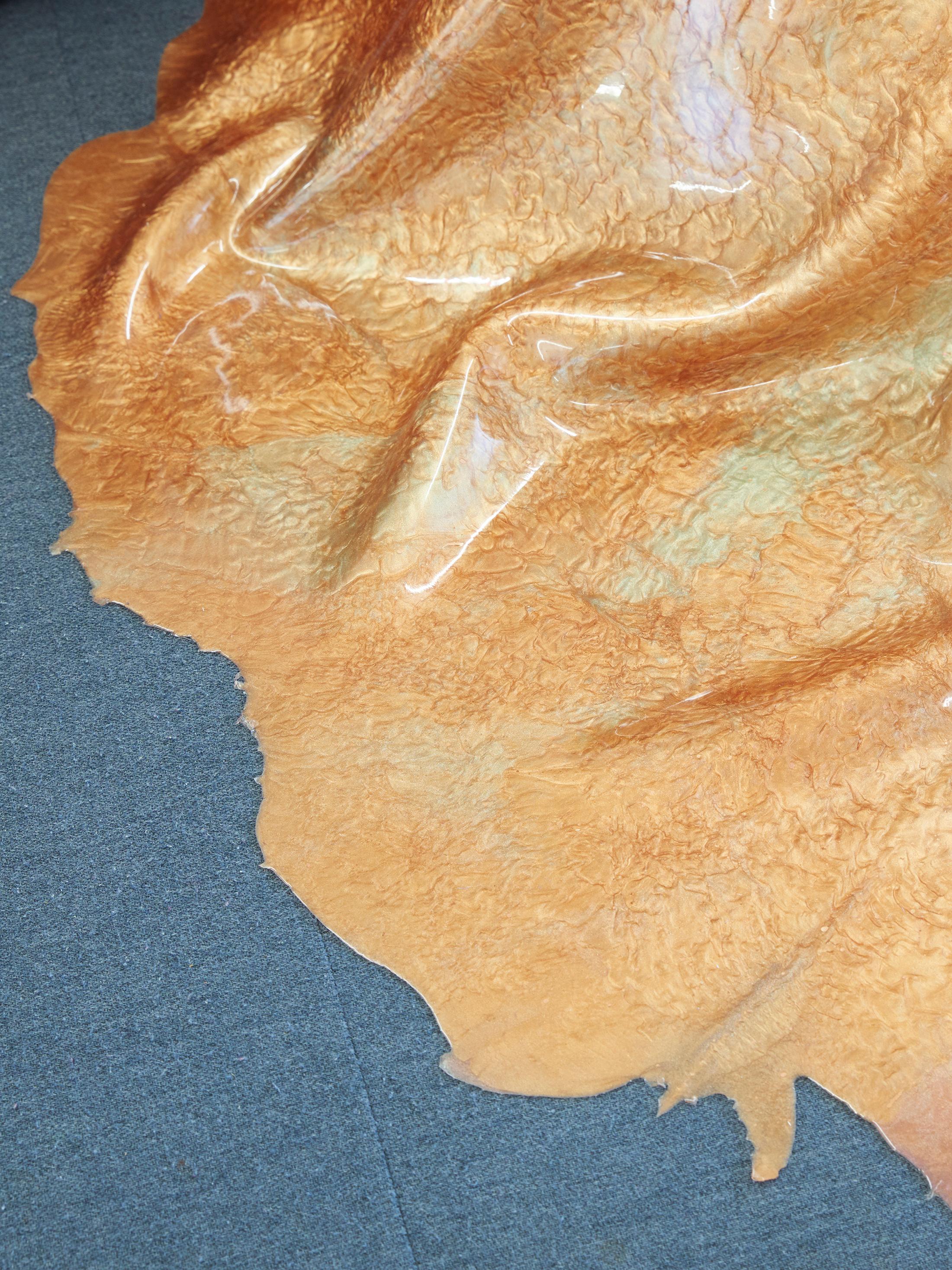 Exhibition View Groupshow «Spiral Arms; Ceylan Öztrük, flat dragon, sofa edition, Detail, 2019» at Longtang, Zurich, 2019 / Photo: James Bantone / Courtesy: the artists and Longtang, Zurich