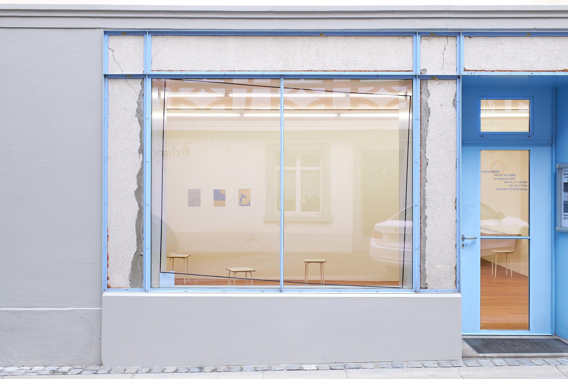 Exhibition View Sarah Lehnerer Soloshow «I could turn myself into it instead of away from it» at Kichgasse, Steckborn, 2019 / Photo: Alex Kern / Courtesy: the artist and Kichgasse