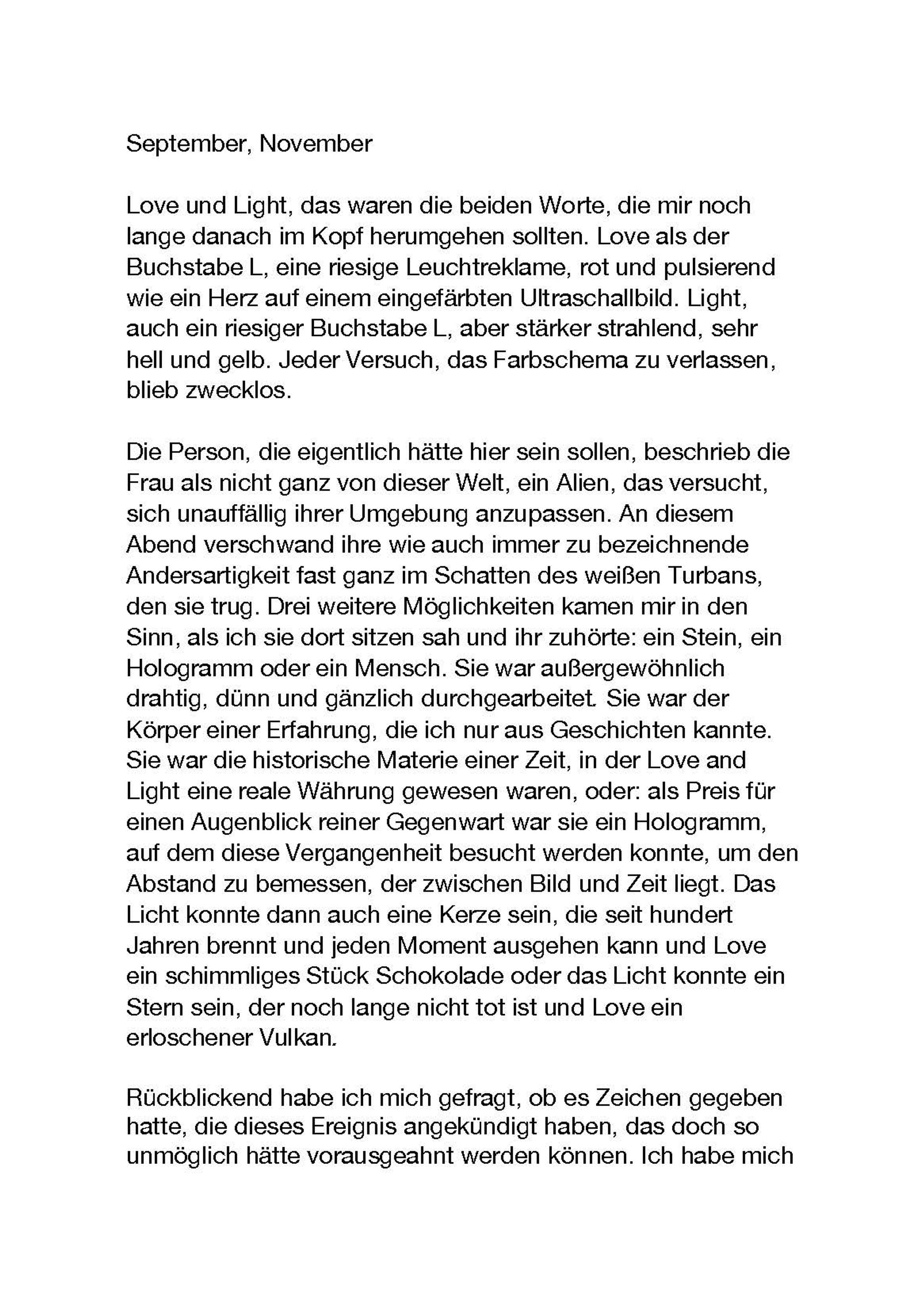 Exhibition View Sarah Lehnerer Soloshow «I could turn myself into it instead of away from it; view on Text by Inka Meissner in German, Page 1» at Kichgasse, Steckborn, 2019 / Photo: Alex Kern / Courtesy: the artist and Kichgasse