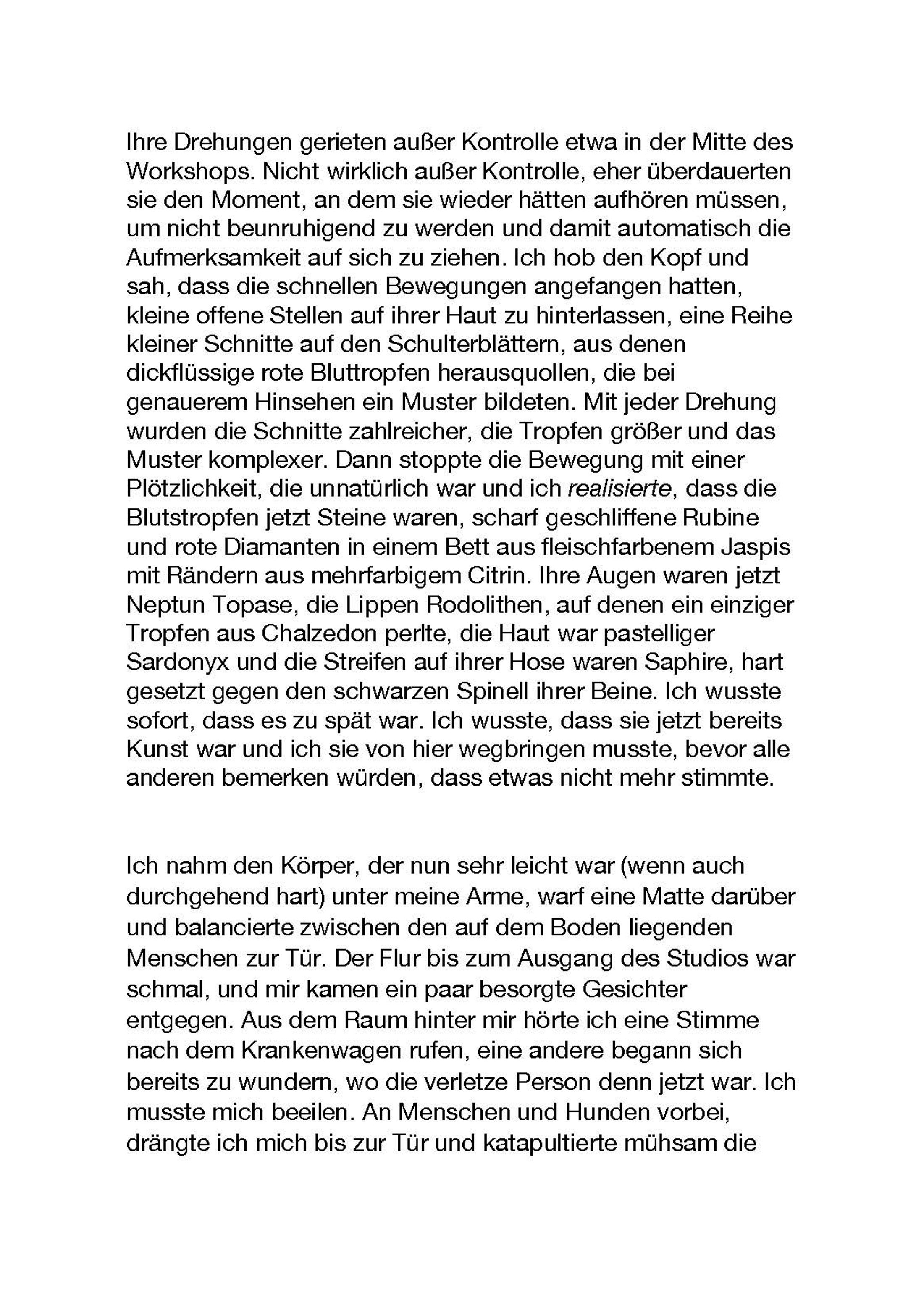 Exhibition View Sarah Lehnerer Soloshow «I could turn myself into it instead of away from it; view on Text by Inka Meissner in German, Page 4» at Kichgasse, Steckborn, 2019 / Photo: Alex Kern / Courtesy: the artist and Kichgasse