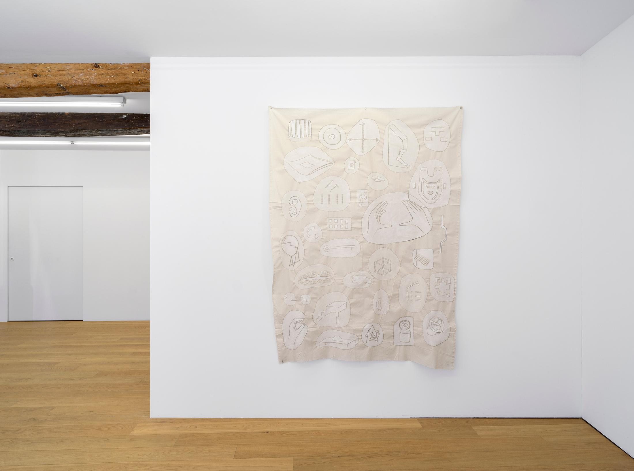 Exhibition View Sarah Lehnerer Solo Show «casting on» at Kirchgasse Gallery, Steckborn, 2022 / Photo: Cedric Mussano / Courtesy: the artist and Kirchgasse Gallery