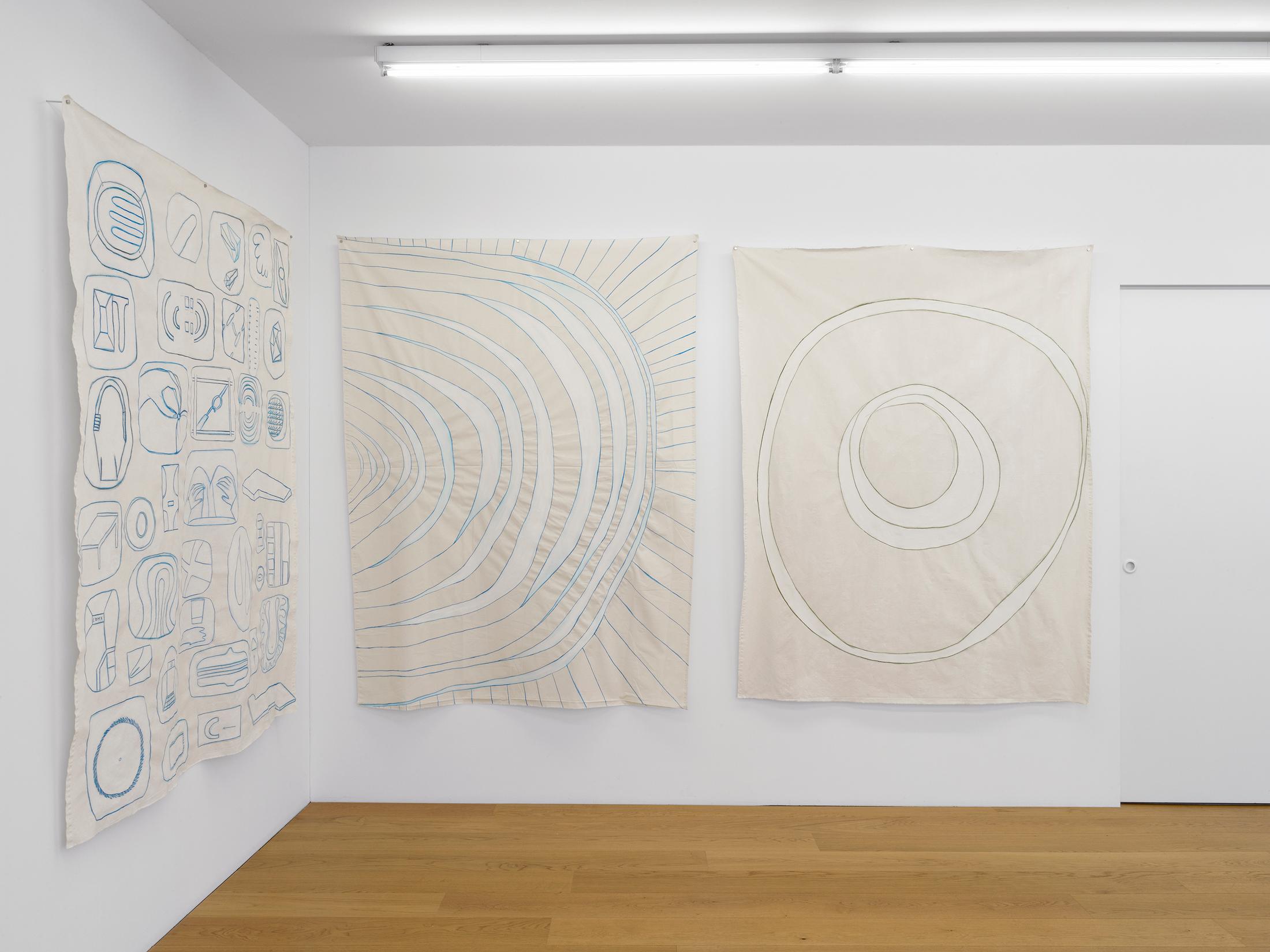 Exhibition View Sarah Lehnerer Solo Show «casting on» at Kirchgasse Gallery, Steckborn, 2022 / Photo: Cedric Mussano / Courtesy: the artist and Kirchgasse Gallery