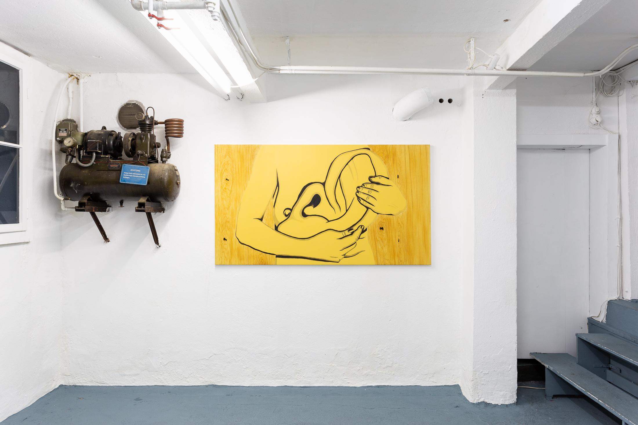 Exhibition View Groupshow «Sarah Margnetti & Megan Rooney ; view on Sarah Margnetti, Mother with Child, 2019» at Last Tango, Zurich / Photo: Kilian Bannwart / Courtesy: the artist and Last Tango