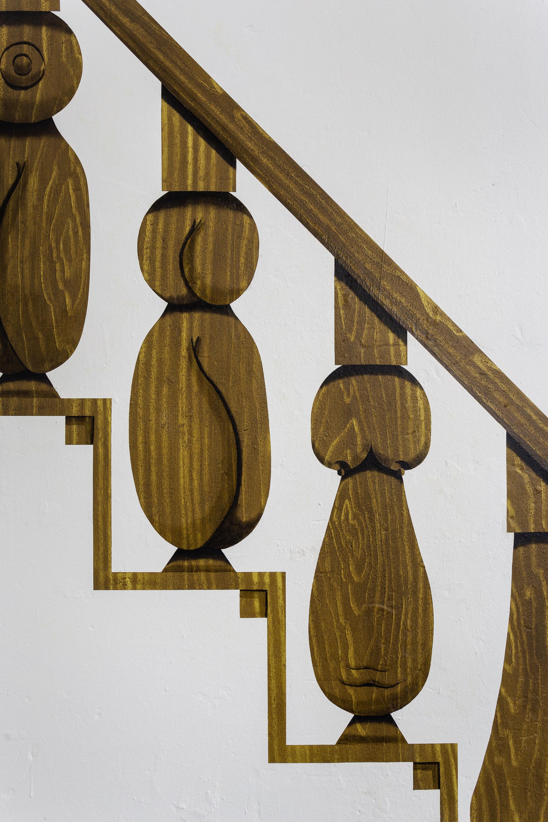 Exhibition View Groupshow «Sarah Margnetti & Megan Rooney ; view on Sarah Margnetti, Staircase II (detail), 2019» at Last Tango, Zurich / Photo: Kilian Bannwart / Courtesy: the artist and Last Tango