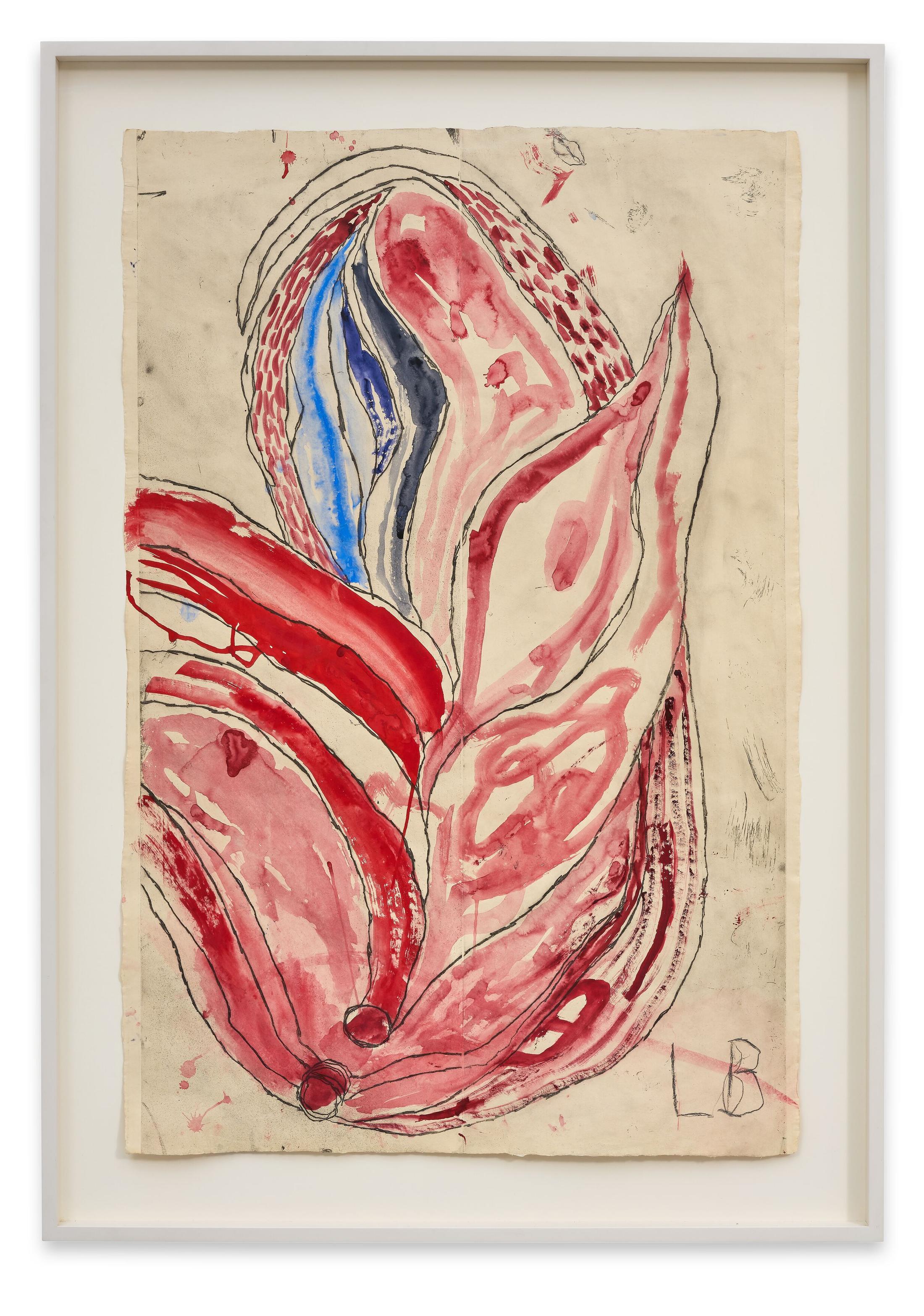 Exhibition View Groupshow «Seeing Touch; view on Louise Bourgeois, À Baudelaire (#1), (Detail), 2008, Etching, ink, watercolour, gouache and pencil on paper, 4 panels
151.7 x 100.9 cm» at Hauser & Wirth, St. Moritz, 2020 / Photo: Jon Etter / © The Easton Foundation/VAGA at ARS, NY / Courtesy: The Easton Foundation and Hauser & Wirth