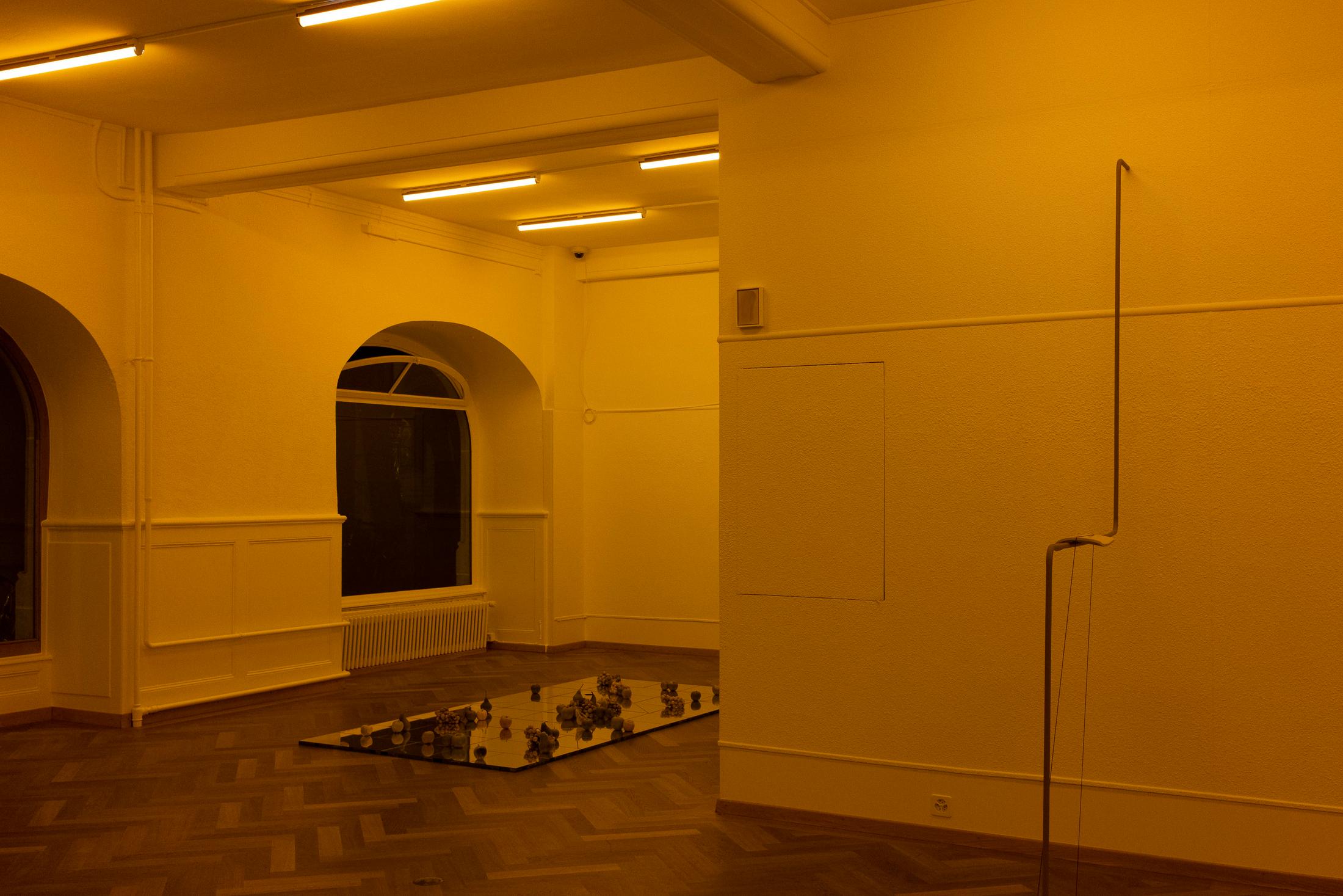 Exhibition View Groupshow «Seemingly Incurable Sensation of Temporal Ambiguity; view on Left to right: Paulo Wirz, Isabelle Richner» at KRONE COURONNE, Biel/Bienne, 2021 / Photo: © Michal Florence Schorro / Courtesy: the artists and KRONE COURONNE