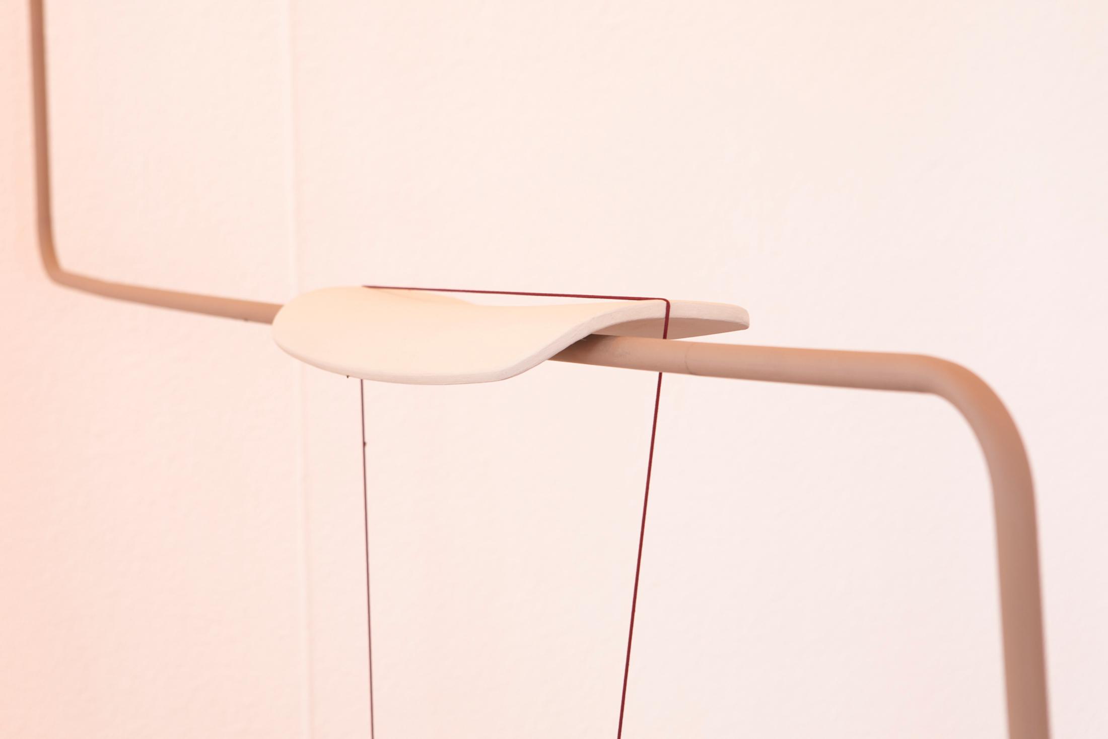 Exhibition View Groupshow «Seemingly Incurable Sensation of Temporal Ambiguity; view on Isabelle Richner, (detail)» at KRONE COURONNE, Biel/Bienne, 2021 / Photo: © Michal Florence Schorro / Courtesy: the artists and KRONE COURONNE