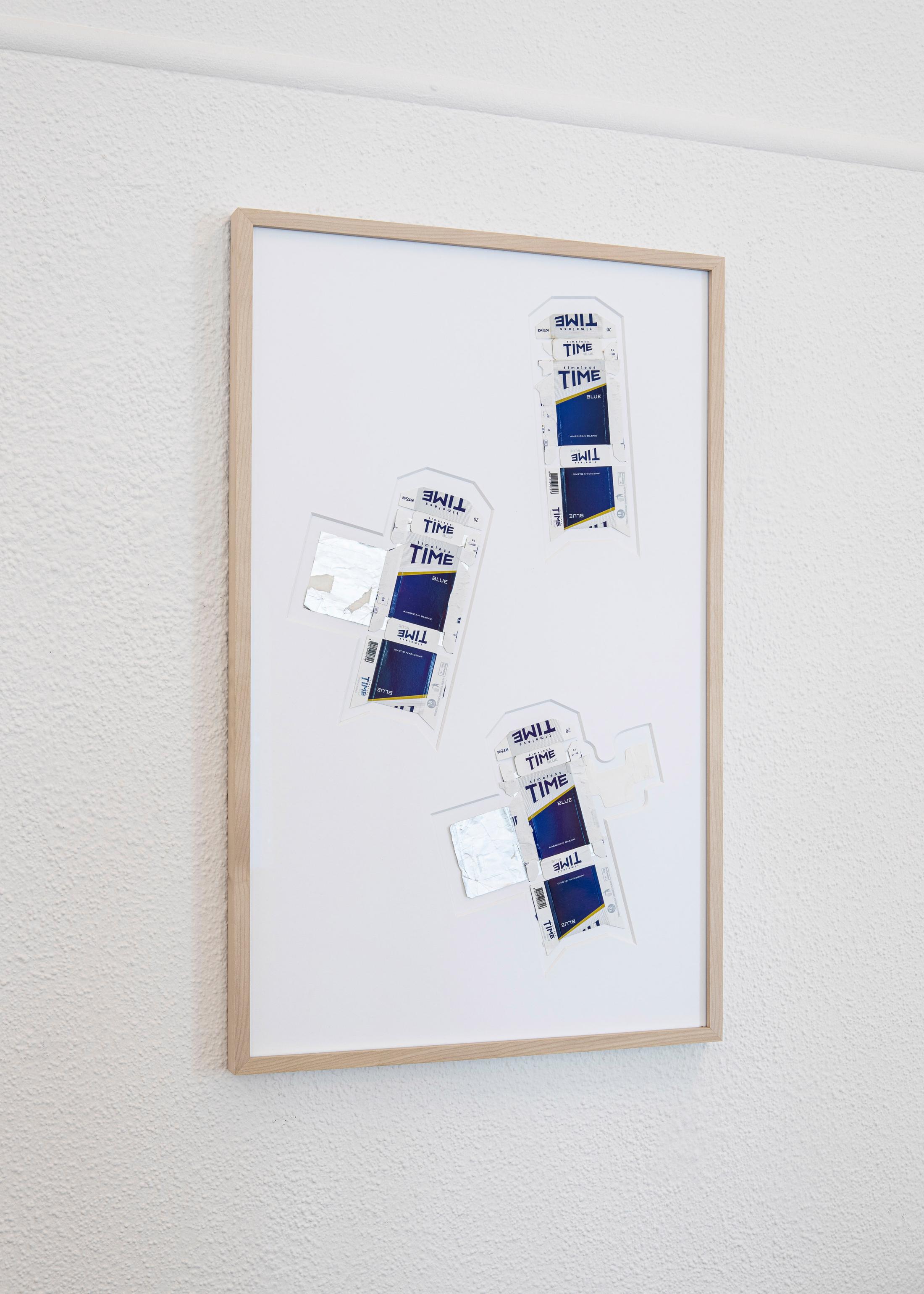 Exhibition View Groupshow «Seemingly Incurable Sensation of Temporal Ambiguity; view on Real Madrid» at KRONE COURONNE, Biel/Bienne, 2021 / Photo: © Michal Florence Schorro / Courtesy: the artists and KRONE COURONNE