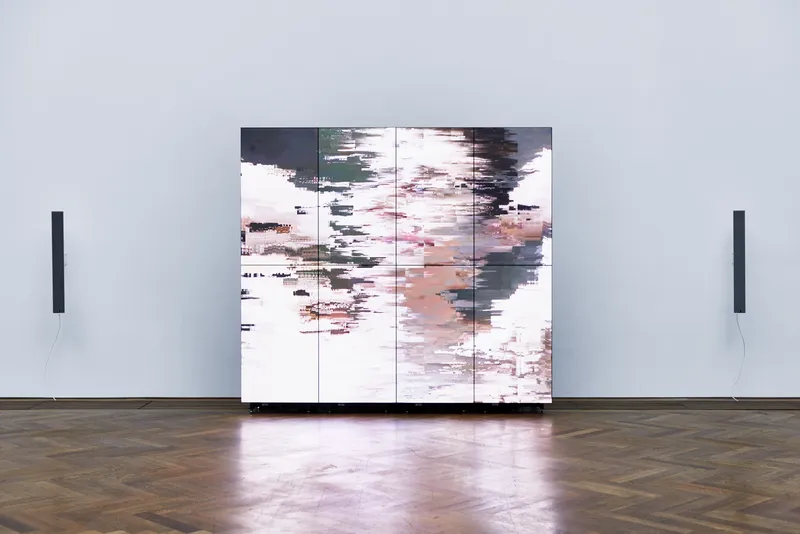 Shahryar Nashat, Installation View, The Cold Horizontals, Kunsthalle Basel, 2017. Photo: Philipp Hänger / Courtesy: the artist, David Kordansky Gallery, Los Angeles and Rodeo Gallery, London