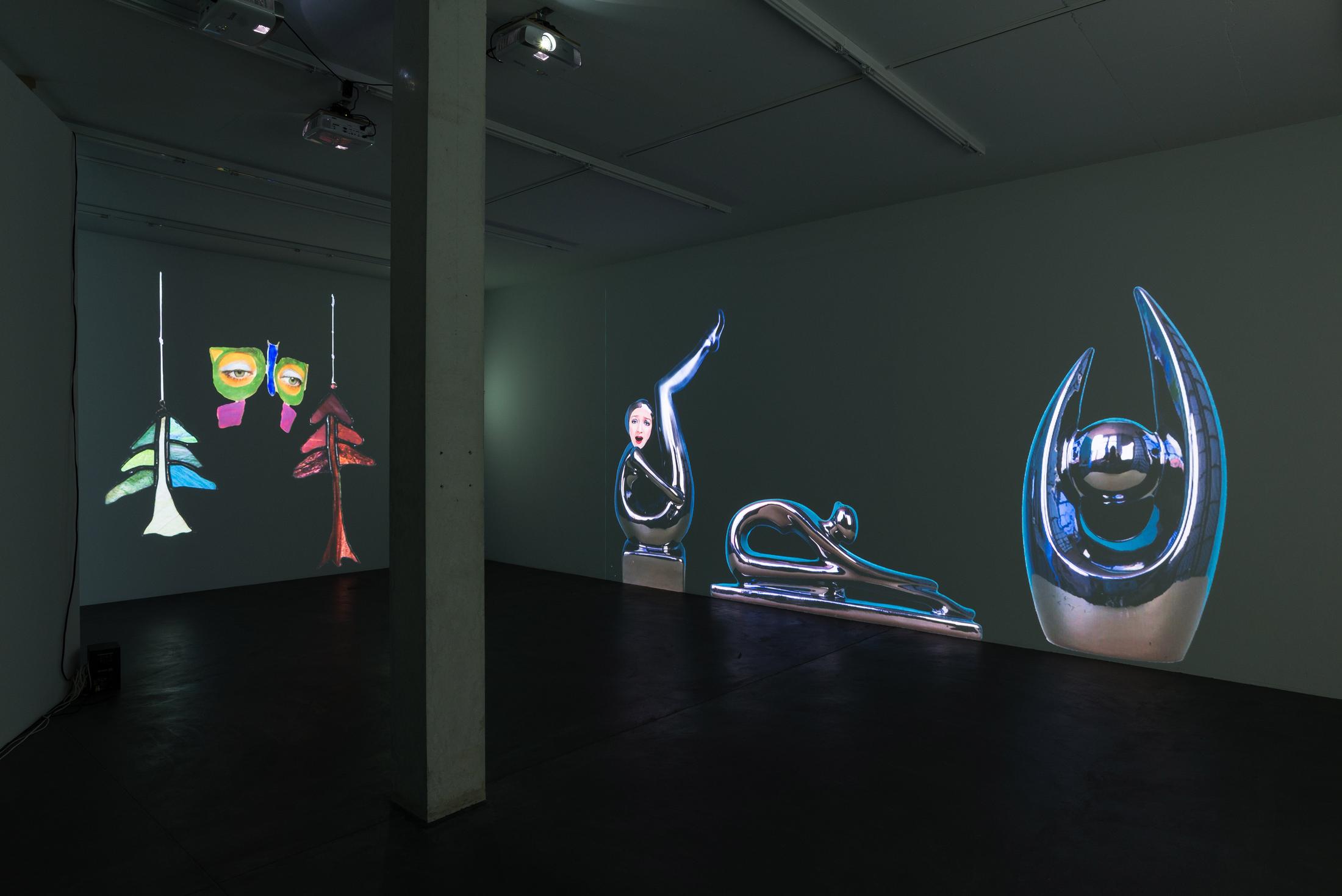 Installation View Shana Moulton «Whispering Pines ∞» at Galerie Gregor Staiger, Zurich, 2018 © / Courtesy the artist & Galerie Gregor Staiger