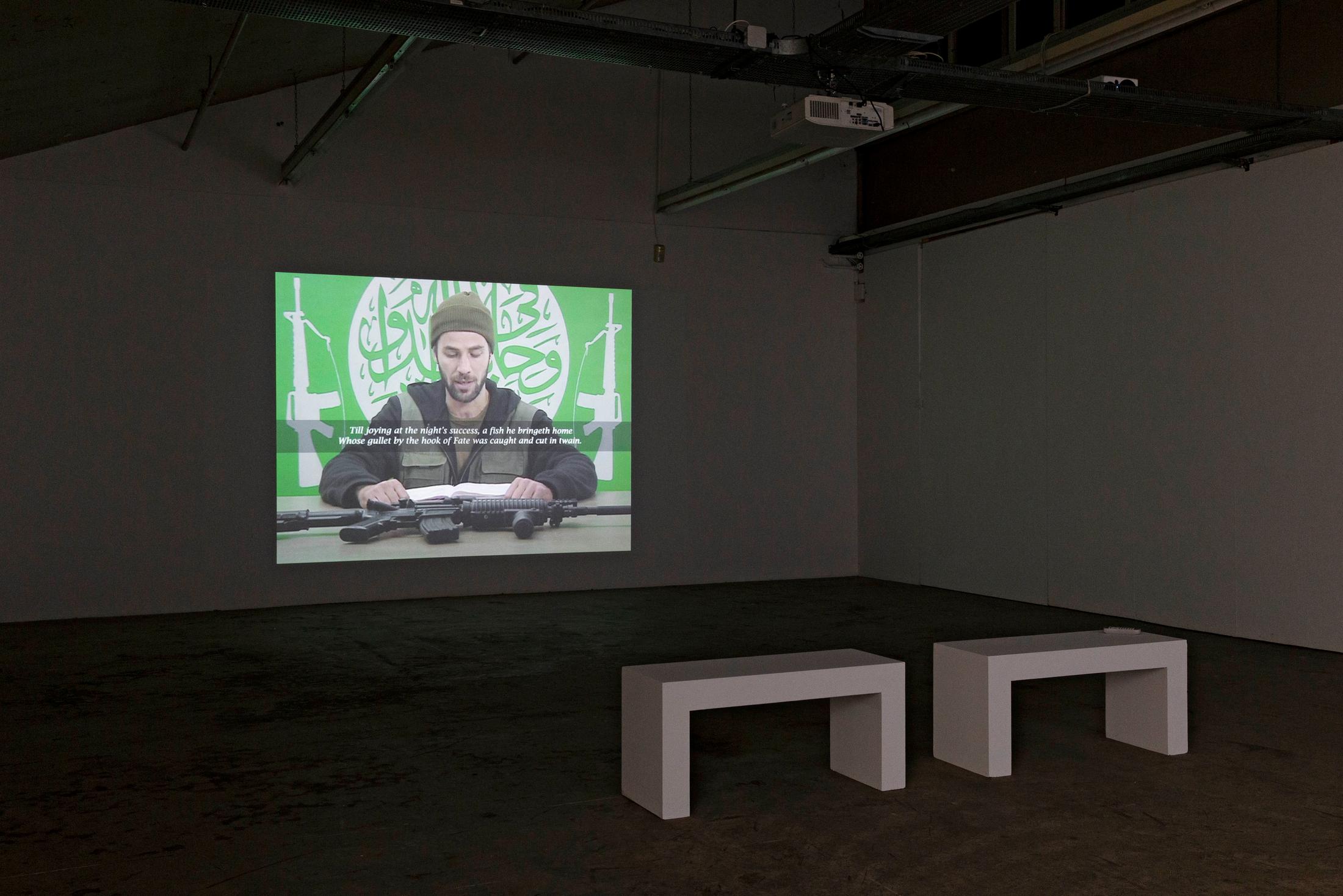 Exhibition View Sharif Waked Solo Show «Halftones; view on Sharif Waked, To Be Continued ..., 2009» at Kunsthaus Baselland, Muttenz, Basel, 2020 / Photo: Gina Folly / Courtesy: the artist