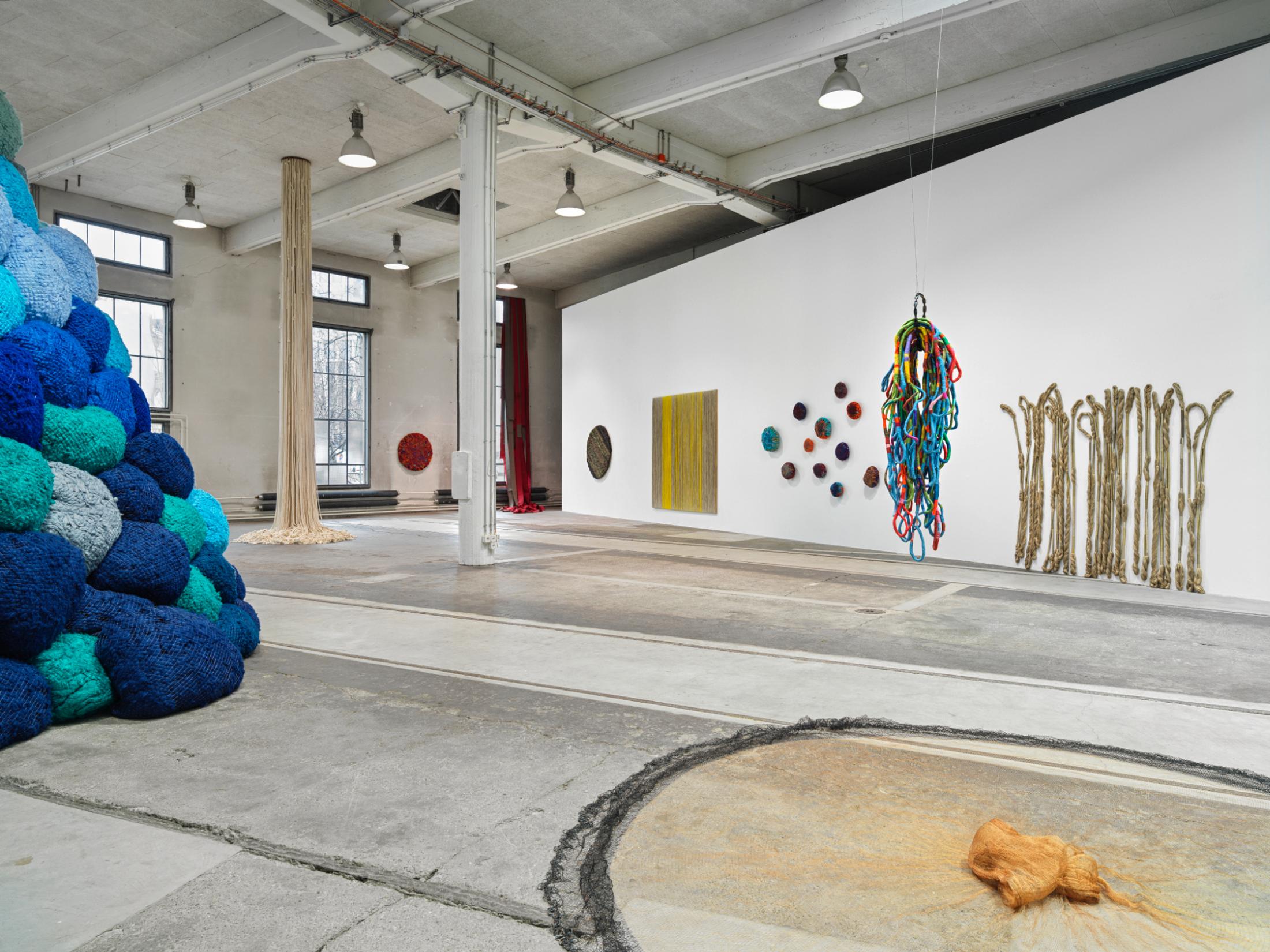 Exhibition View Sheila Hicks Solo Show «a little bit of a lot of things» at Lokremise, St. Gallen, 2023 / Photo: Stefan Altenburger / Courtesy: the artist and Lokremise