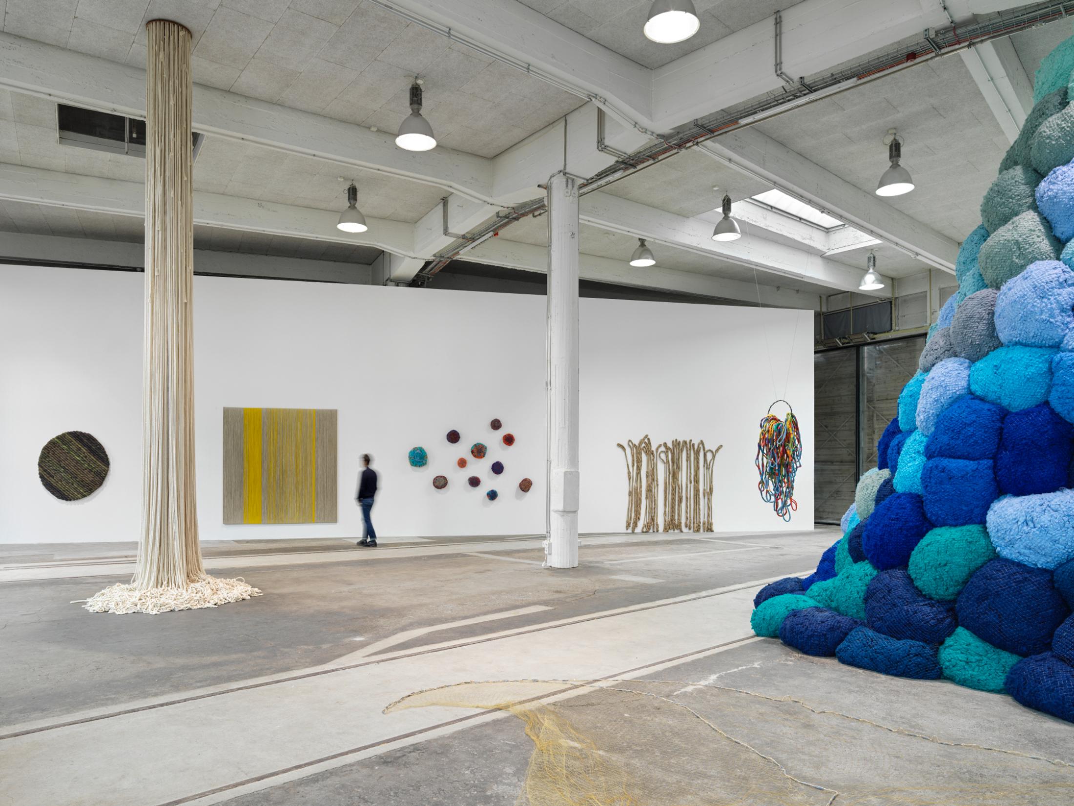Exhibition View Sheila Hicks Solo Show «a little bit of a lot of things» at Lokremise, St. Gallen, 2023 / Photo: Stefan Altenburger / Courtesy: the artist and Lokremise