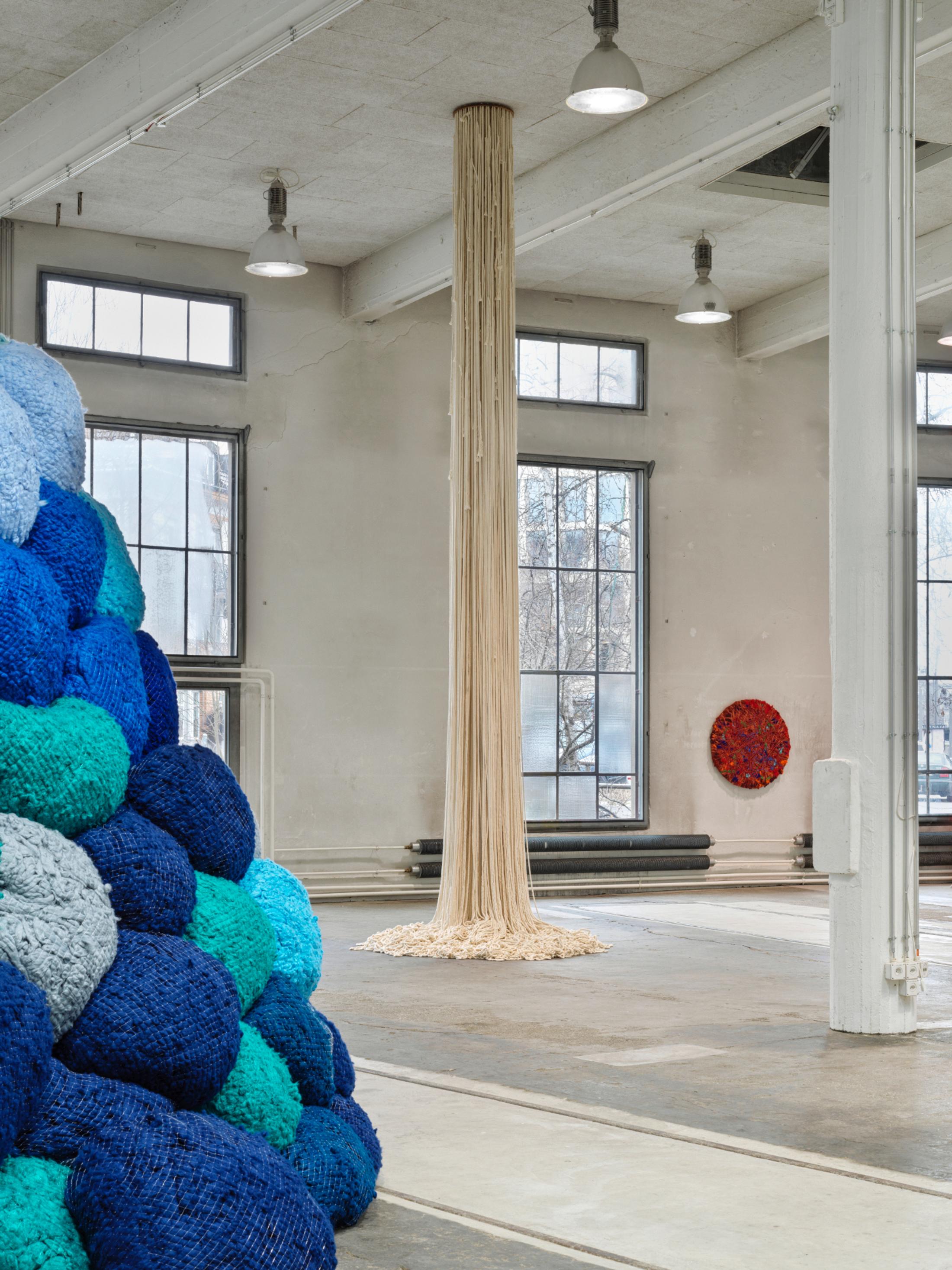 Exhibition View Sheila Hicks Solo Show «a little bit of a lot of things» at Lokremise, St. Gallen, 2023 / Photo: Stefan Altenburger / Courtesy: the artist and Lokremise