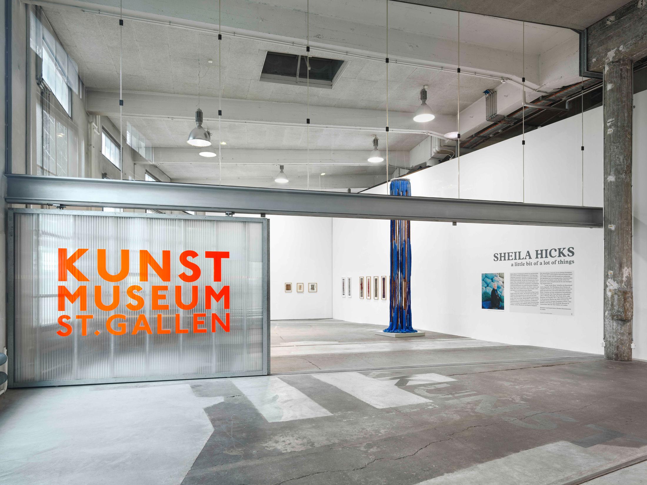 Exhibition View Sheila Hicks Solo Show «a little bit of a lot of things» at Lokremise, St. Gallen, 2023 / Photo: Stefan Altenburger / Courtesy: the artist and Lokremise