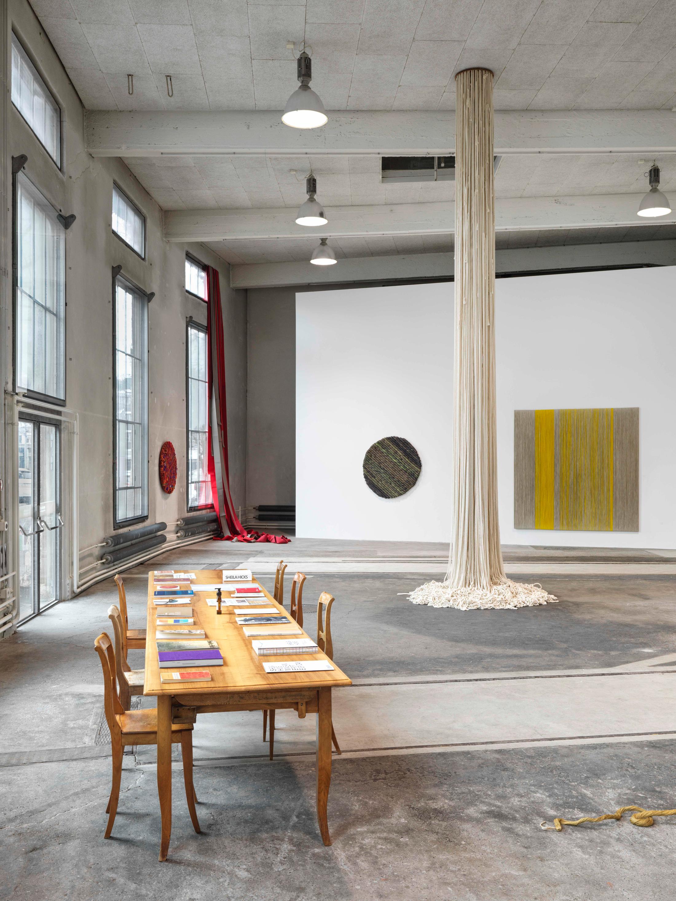 Exhibition View Sheila Hicks Solo Show «a little bit of a lot of things» at Lokremise, St. Gallen, 2023 / Photo: Stefan Altenburger / Courtesy: the artist and Lokremise