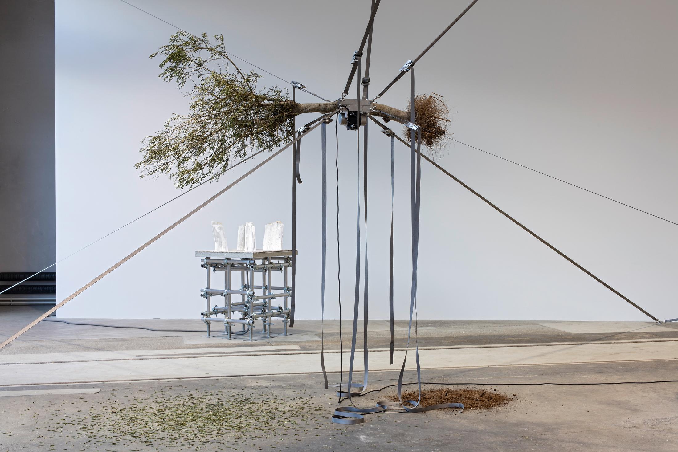 Exhibition View Siobhán Hapaska Soloshow at Lokremise, St. Gallen, 2020, presented by Kunstmuseum St. Gallen / Photo: Stefan Rohner / Courtesy: the artist and Kunstmuseum St. Gallen