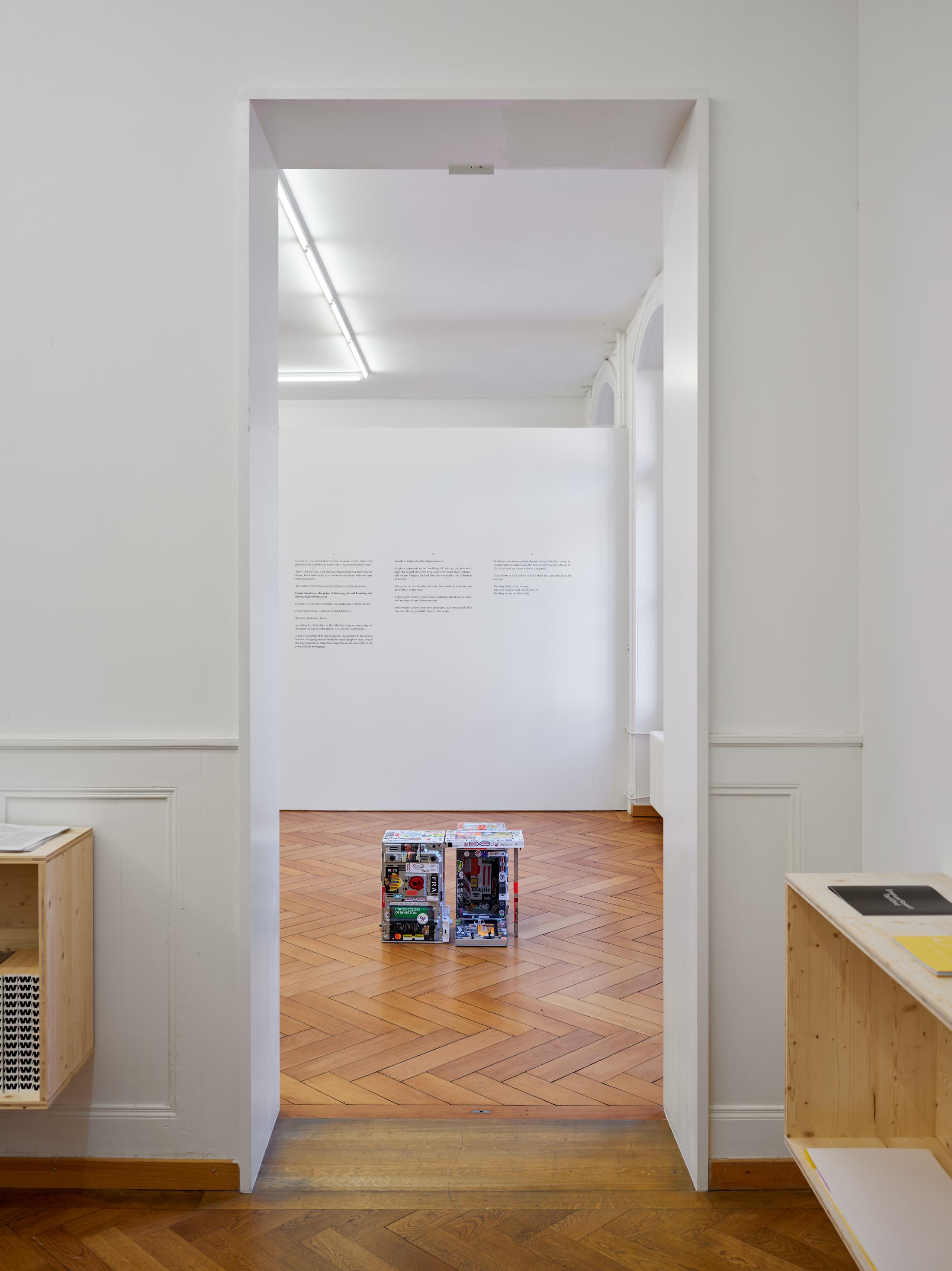 Exhibition View Group Show «Slow Dance (3)» at Stadtgalerie Berne, Berne, 2023 / Photo: Studio Mussano, David Aebi / Courtesy: the artists and Stadtgalerie Bern