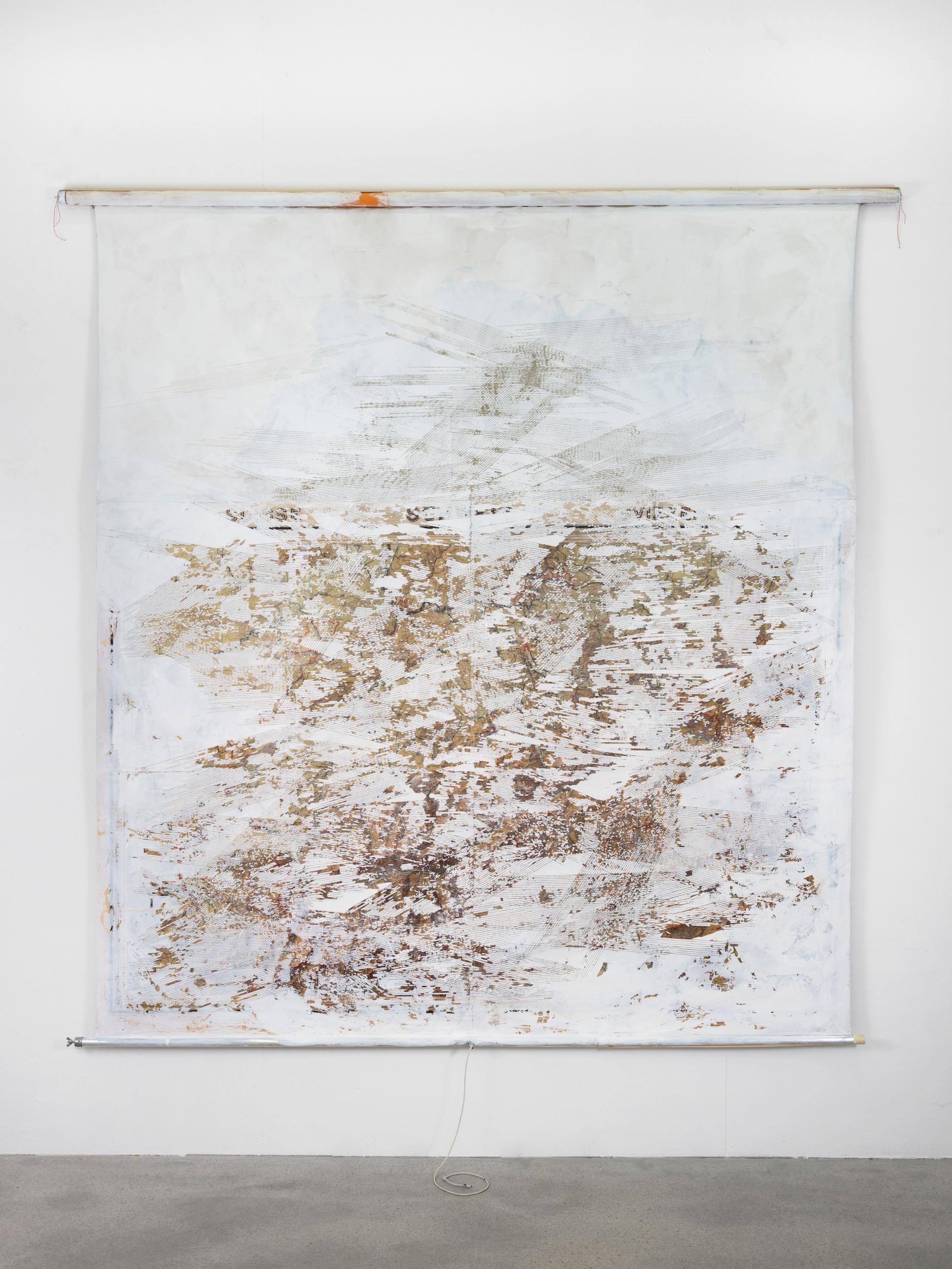 Exhibition View Sophie Bouvier Ausländer Soloshow «Words, Works, Worlds; view on Radar, 2019» at Galerie Heinzer Reszler, Lausanne, 2019 / Photo: Julien Gremaud / Courtesy: the artist and Galerie Heinzer Reszler