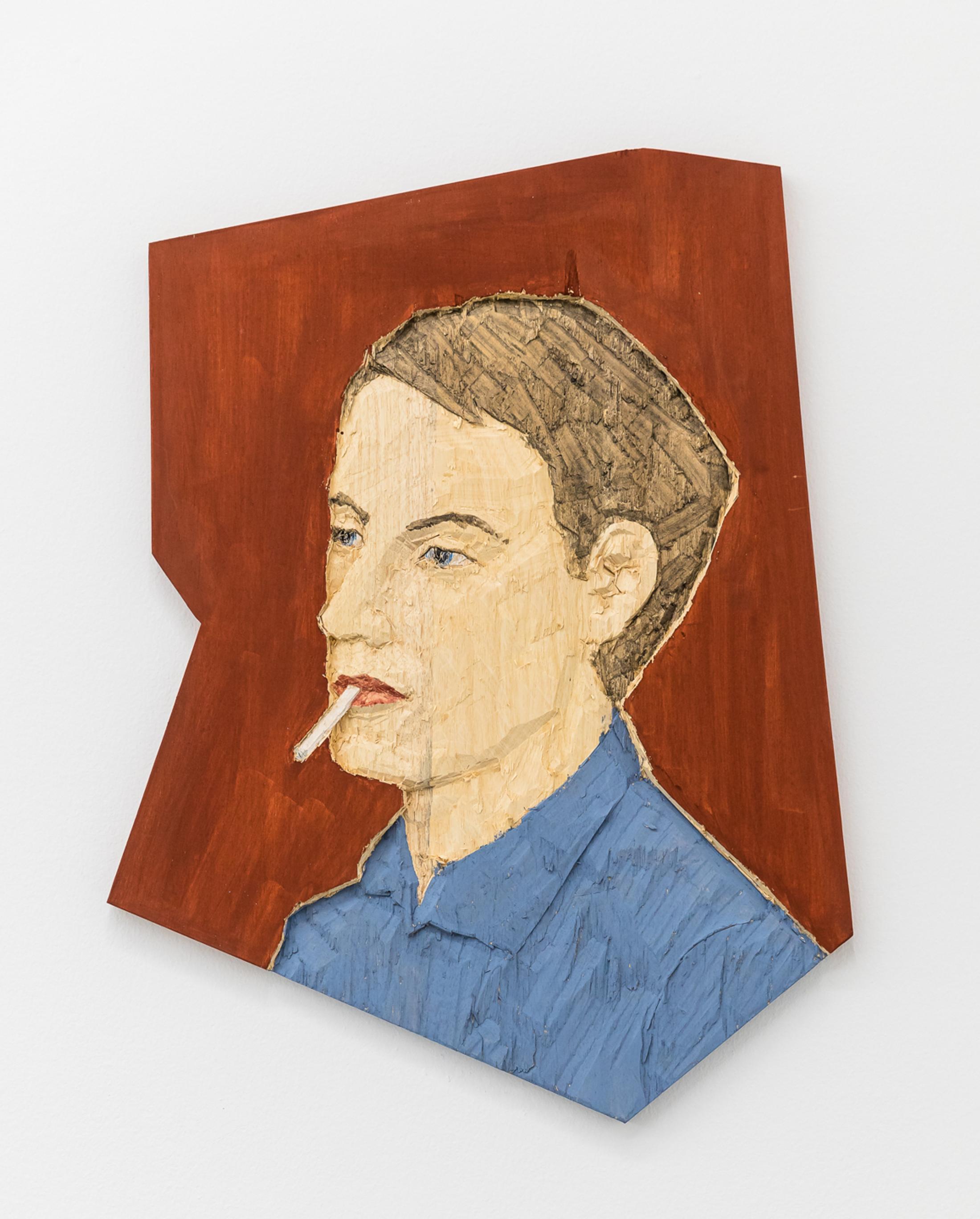 Exhibition View Stephan Balkenhol Soloshow (view on Man (abstract Form), 2019) at Mai 36, Zurich, 2019 / Courtesy: the artist and Mai 36