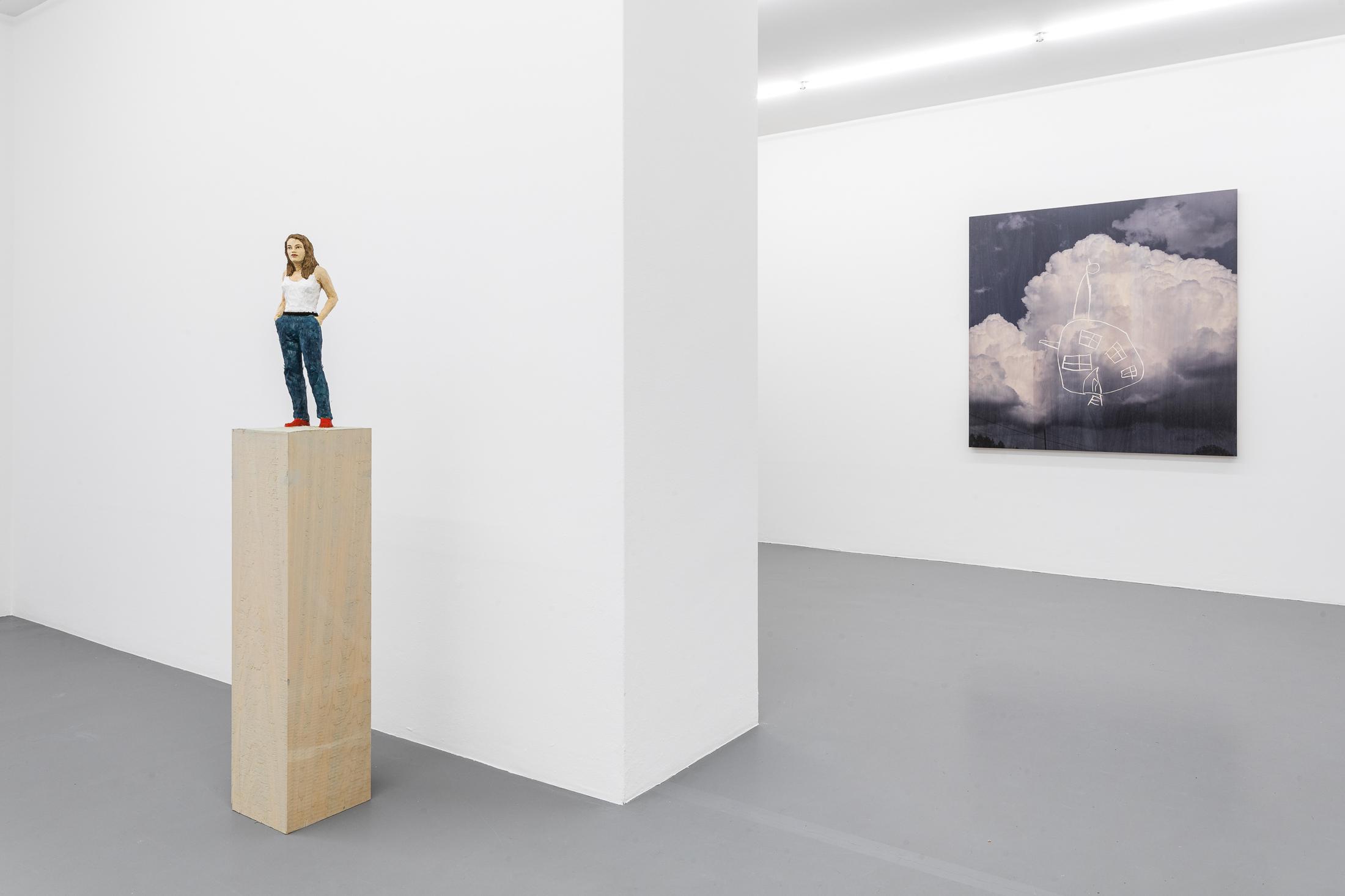 Exhibition View Stephan Balkenhol Soloshow at Mai 36, Zurich, 2019 / Courtesy: the artist and Mai 36