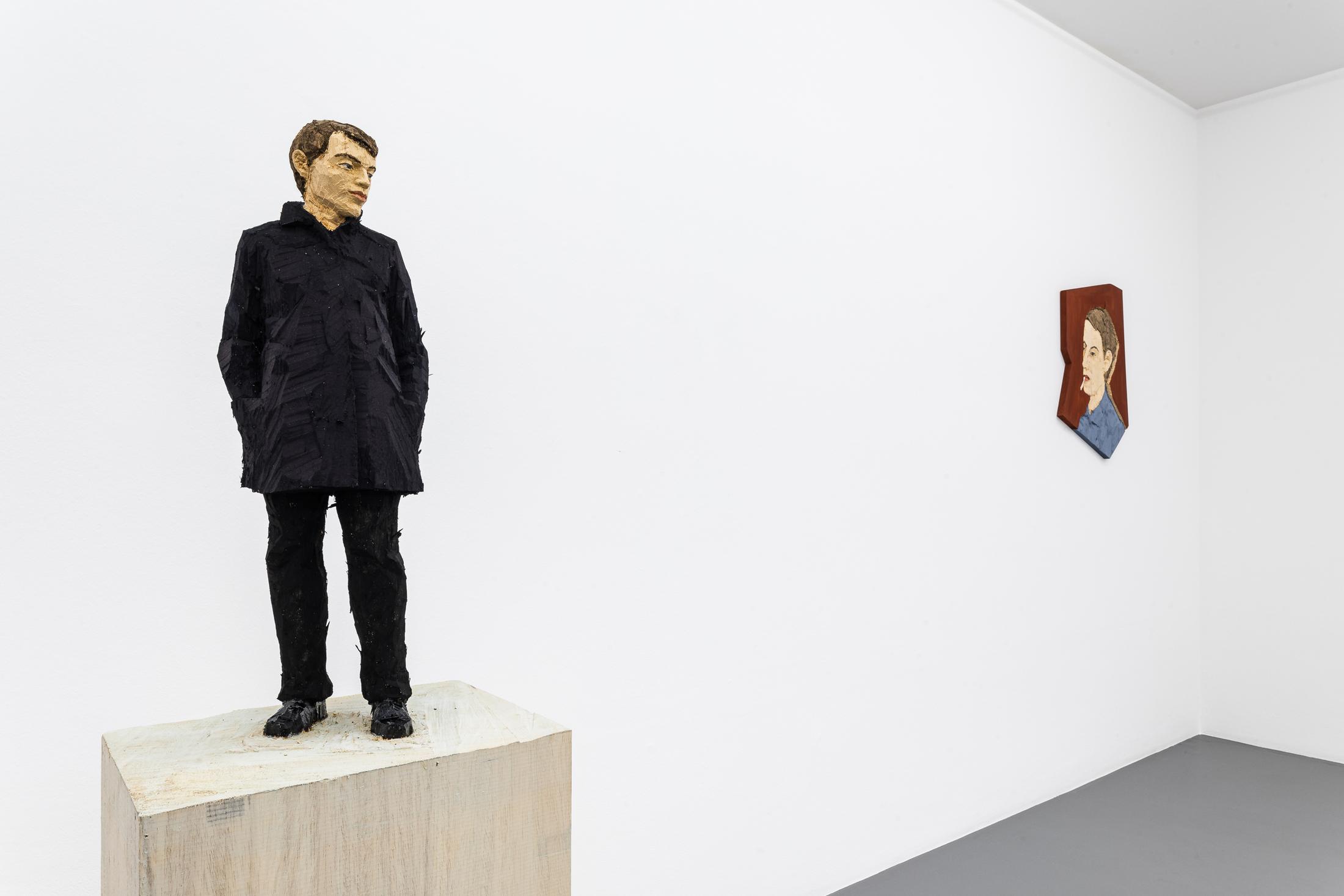 Exhibition View Stephan Balkenhol Soloshow at Mai 36, Zurich, 2019 / Courtesy: the artist and Mai 36