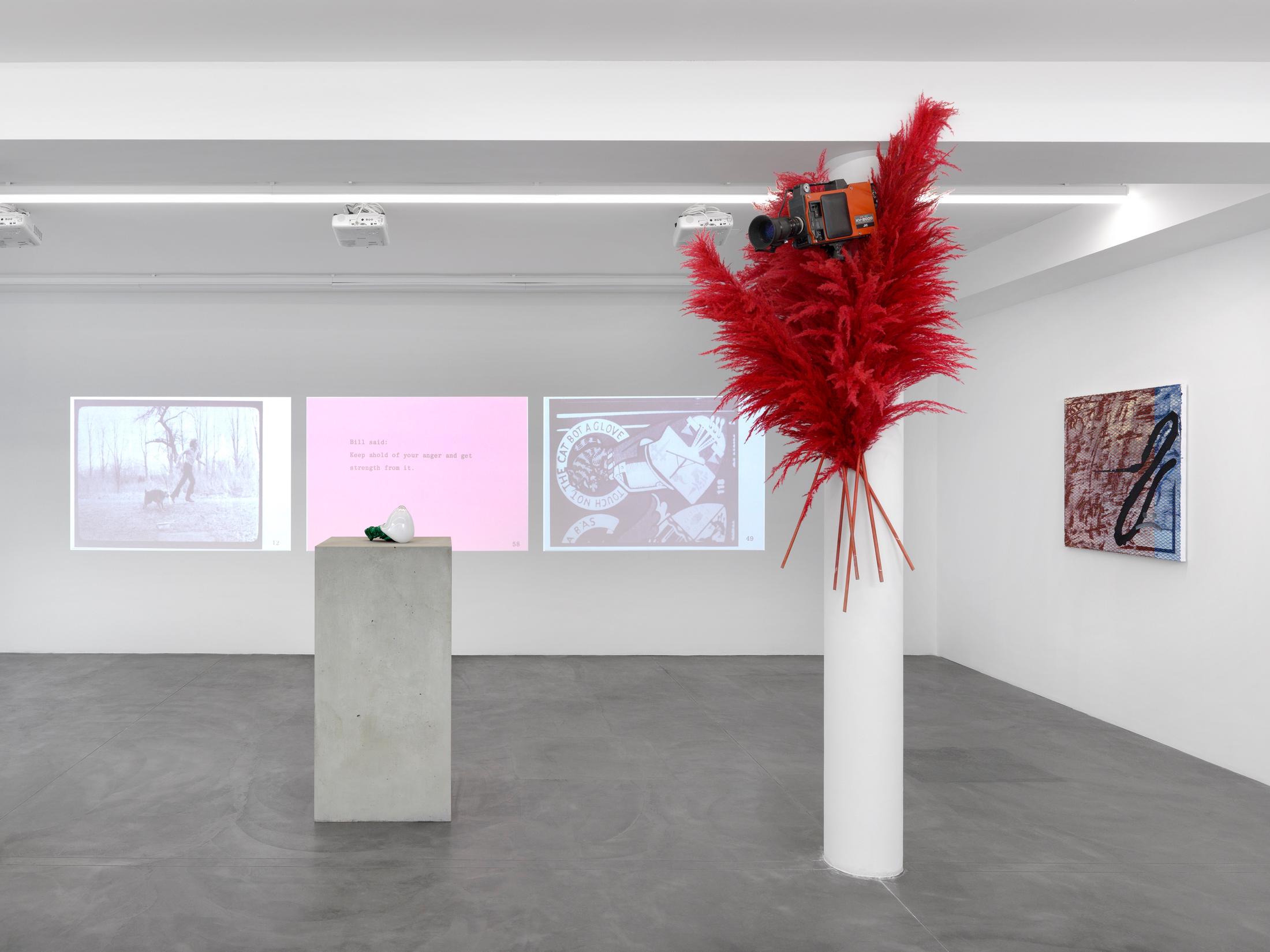 Exhibition View Groupshow «Structures of Feeling» at Galerie Maria Bernheim, Zurich, 2020 / Photo: Annik Wetter / Courtesy: the artists and Galerie Maria Bernheim