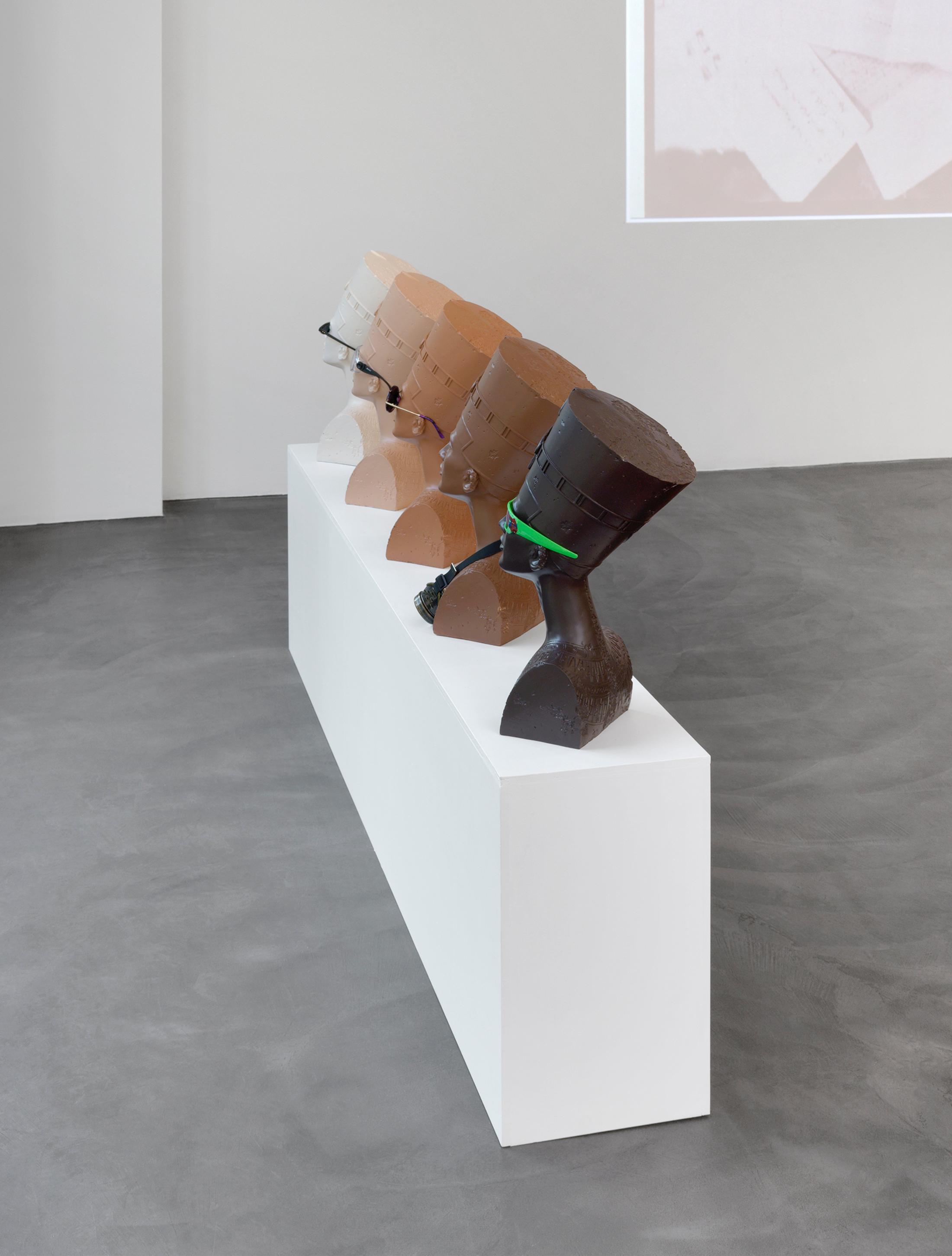 Exhibition View Groupshow «Structures of Feeling; view on Ramaya Tegegne, Genzken/Wilson, 2019» at Galerie Maria Bernheim, Zurich, 2020 / Photo: Annik Wetter / Courtesy: the artists and Galerie Maria Bernheim