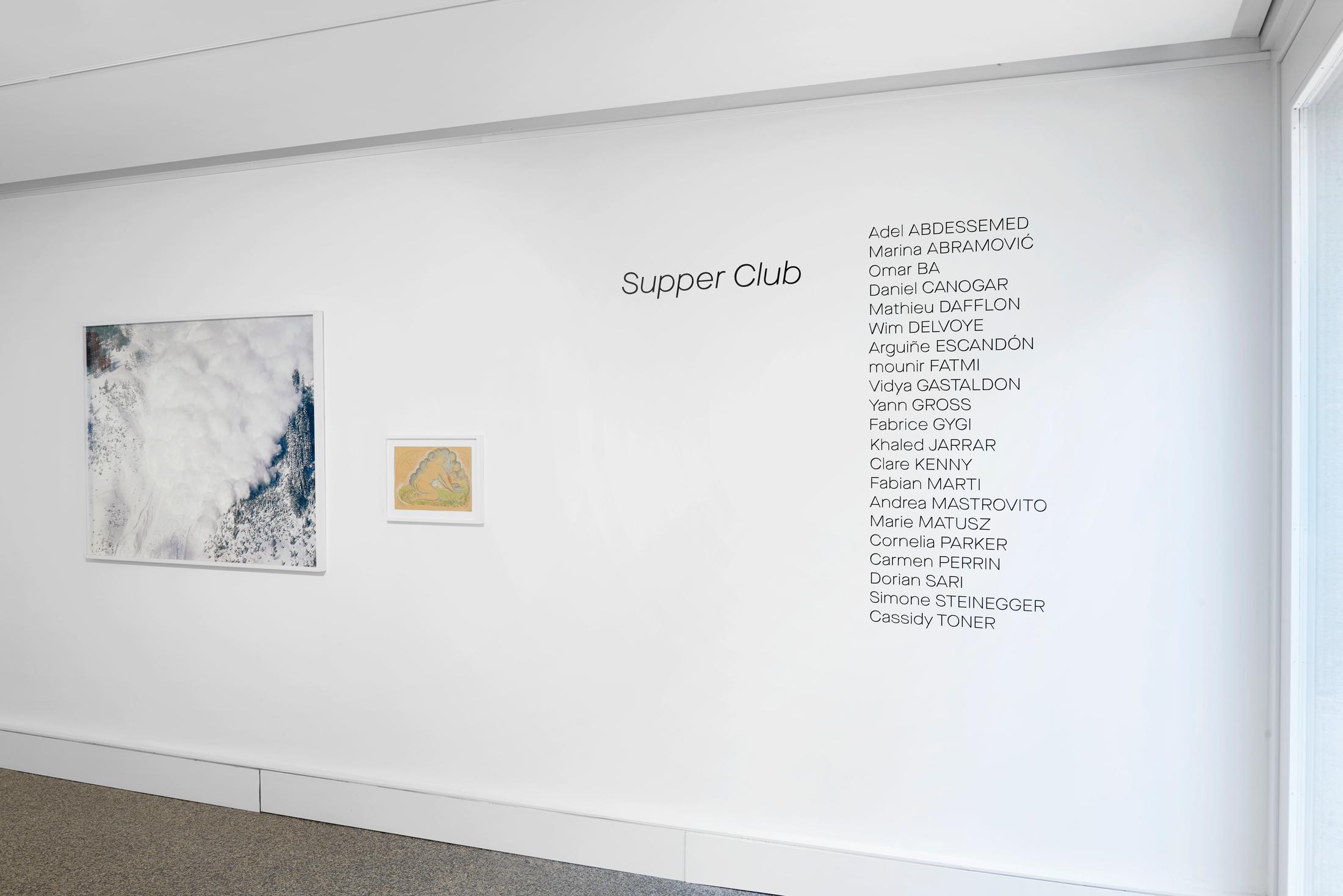 «Supper Club» at Wilde, Groupshow with Adel Abdessemed, Marina Abramović, Omar Ba, Daniel Canogar, Mathieu Dafflon, Mounir Fatmi, Vidya Gastaldon, Fabrice Gygi and more, July 4 until August 29, 2020 – Contemporary Art Switzerland • Swiss Art Exhibition Archive