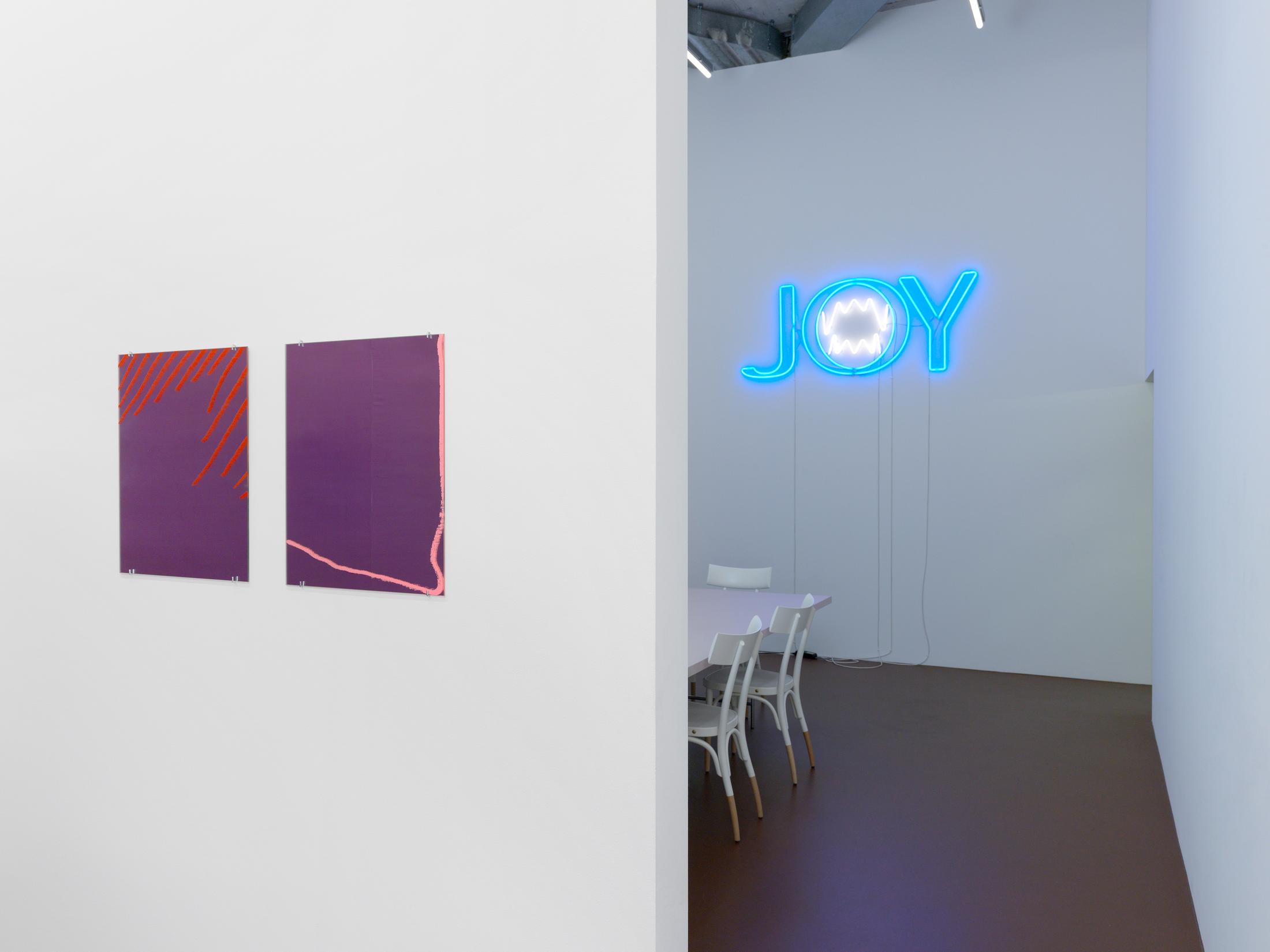 Exhibition View Sylvie Fleury Soloshow «JOY» at Karma International, Zurich, 2019 / Photo: Annik Wetter / Courtesy: the artist and Karma International