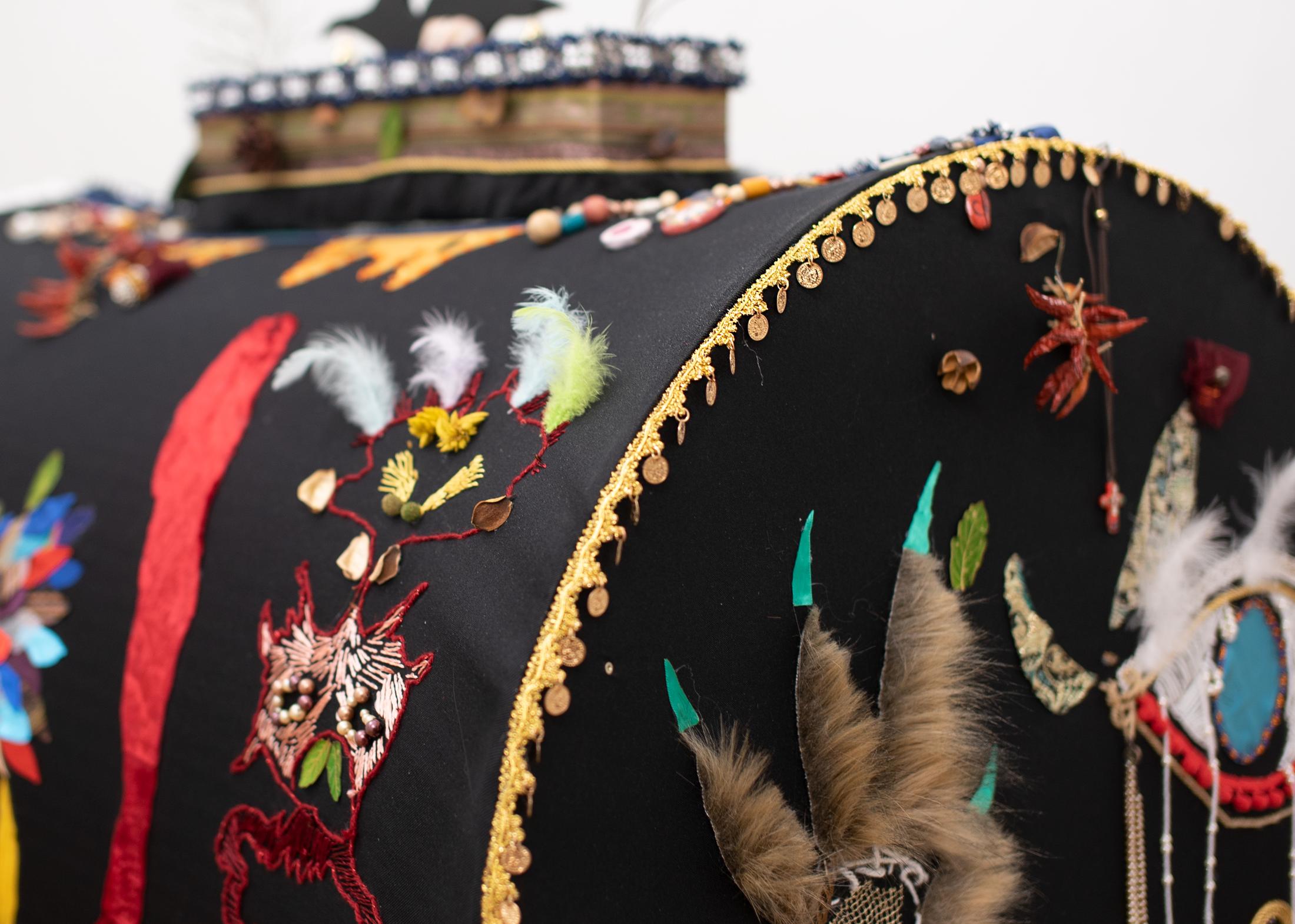 Exhibition View Group Show «TARANTULA; view on Beatrice Celli, Sorella Carovana, 2020, (detail)» at Sonnenstube, Lugano, 2020 / Courtesy: the artist and Sonnenstube