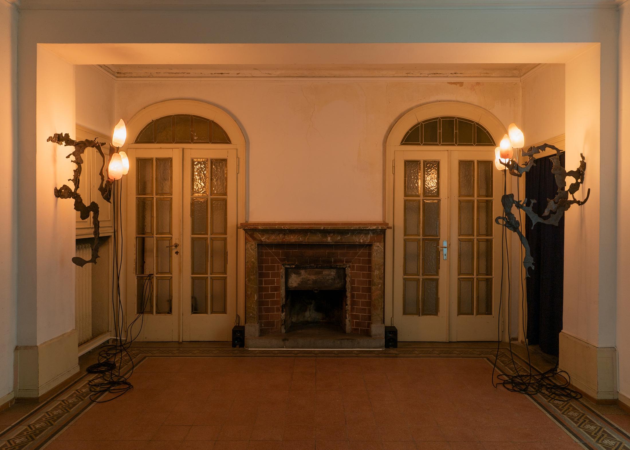 Exhibition View Group Show «TARANTULA; view on Jacopo Belloni, Paranoid Lamp, 2020» at Sonnenstube, Lugano, 2020 / Courtesy: the artist and Sonnenstube